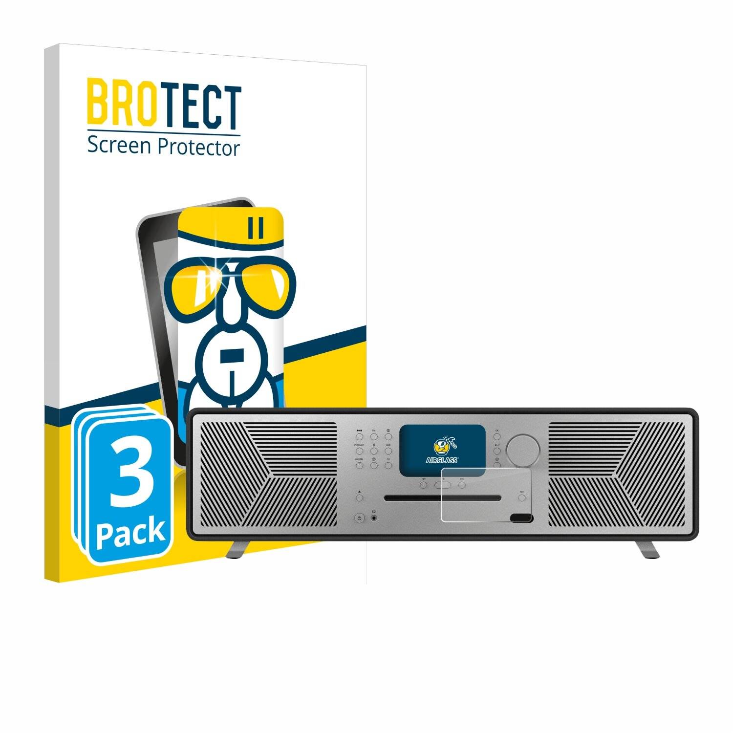 3x BROTECT AirGlass Glas Panzer-Folie für sonoro MEISTERSTÜCK (2. Gen.) -