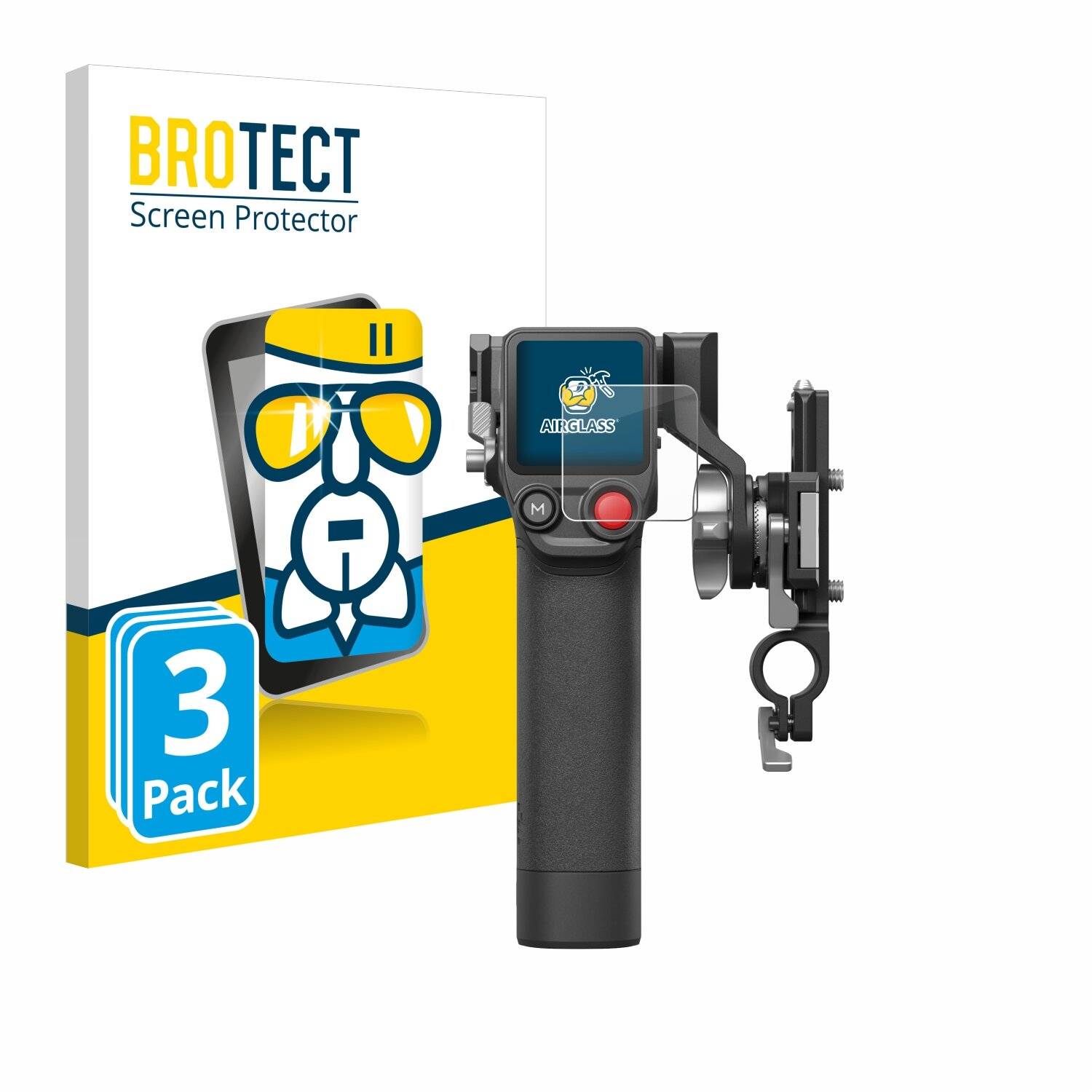 3x BROTECT AirGlass Glas Panzer-Folie für DJI Focus Pro- Grip -