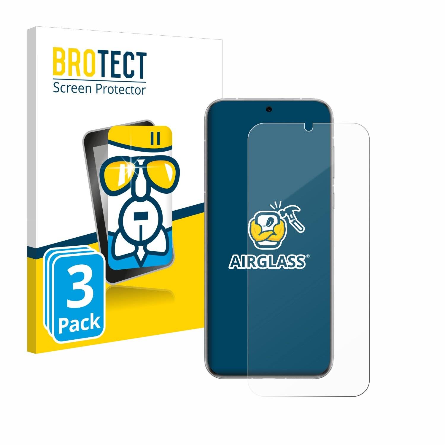 3x BROTECT AirGlass Glas Panzer-Folie für Huawei Pura 70 Ultra -