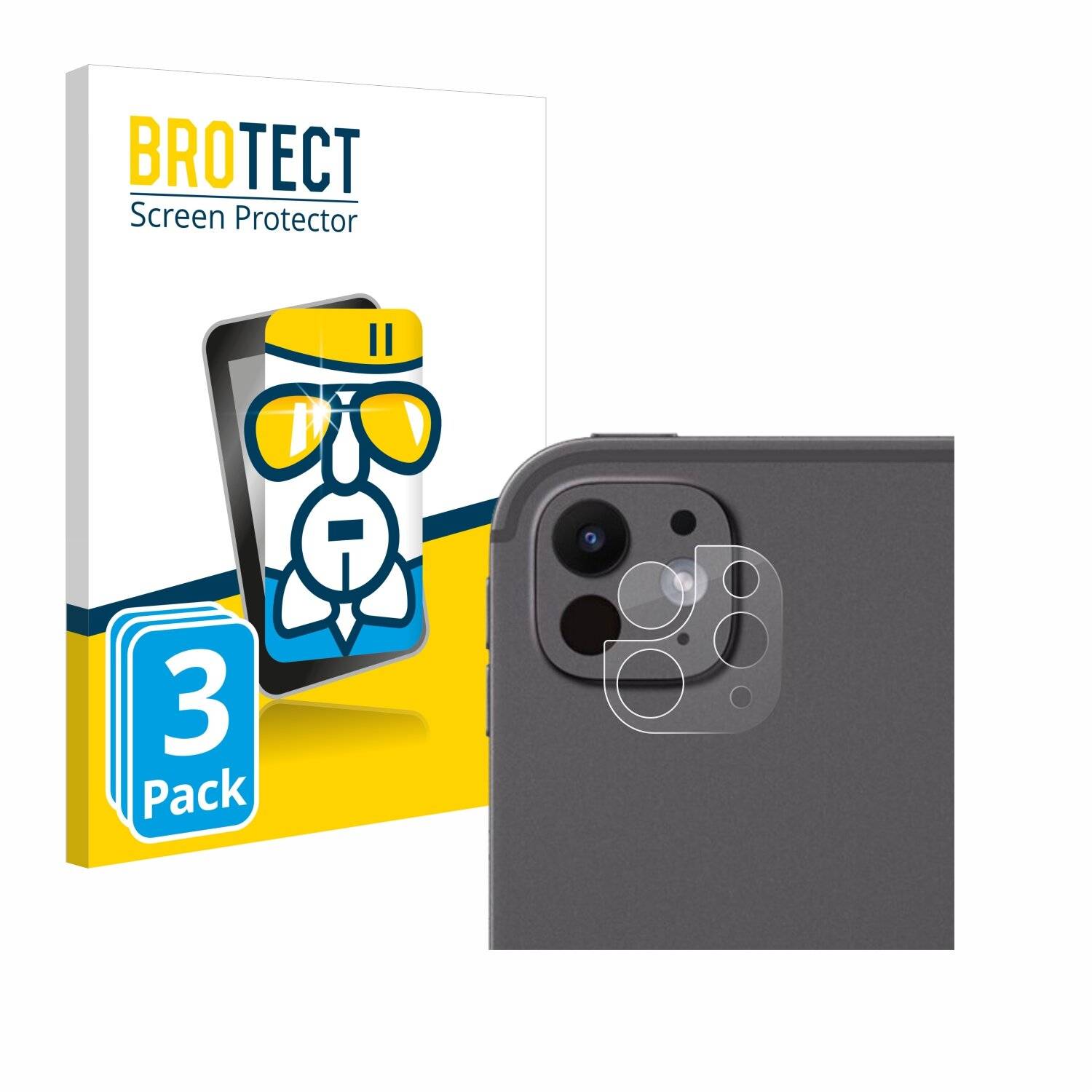 3x BROTECT AirGlass Glas Panzer-Folie für Apple iPad Pro 13 WiFi Cellular 2024 (NUR