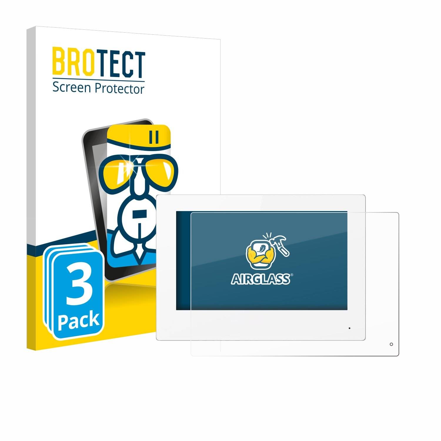 3x BROTECT AirGlass Glas Panzer-Folie für MATHFEL 2 7 -