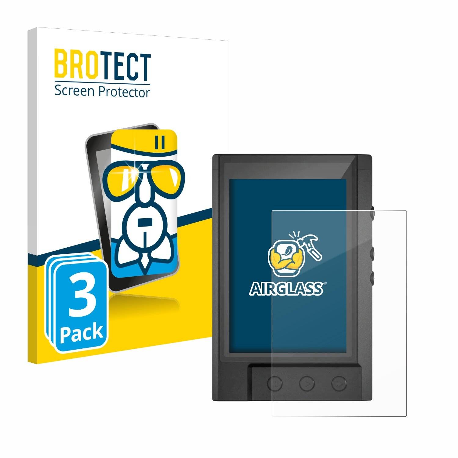 3x BROTECT AirGlass Glas Panzer-Folie für TempoTec V3 -