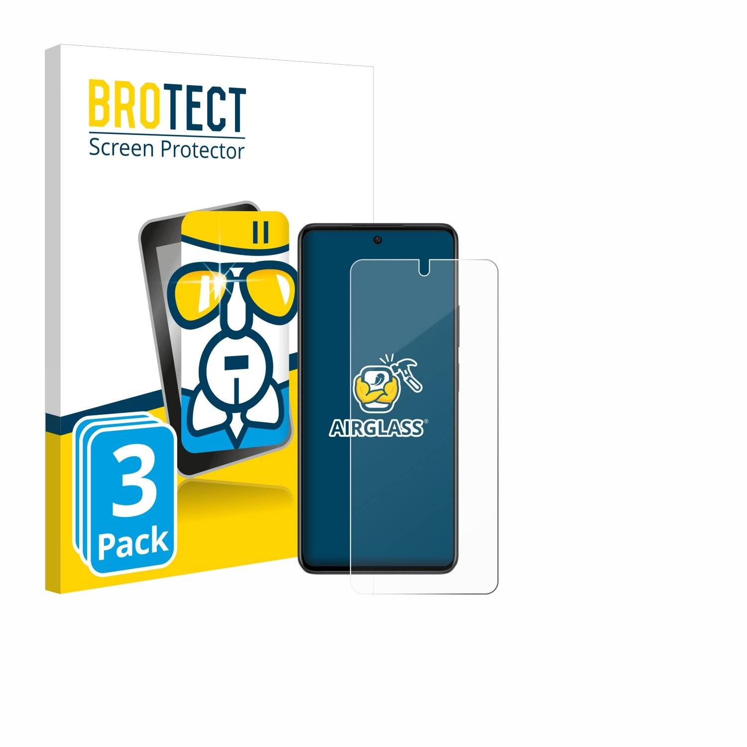 3x BROTECT AirGlass Glas Panzer-Folie für Oppo A79 5G -