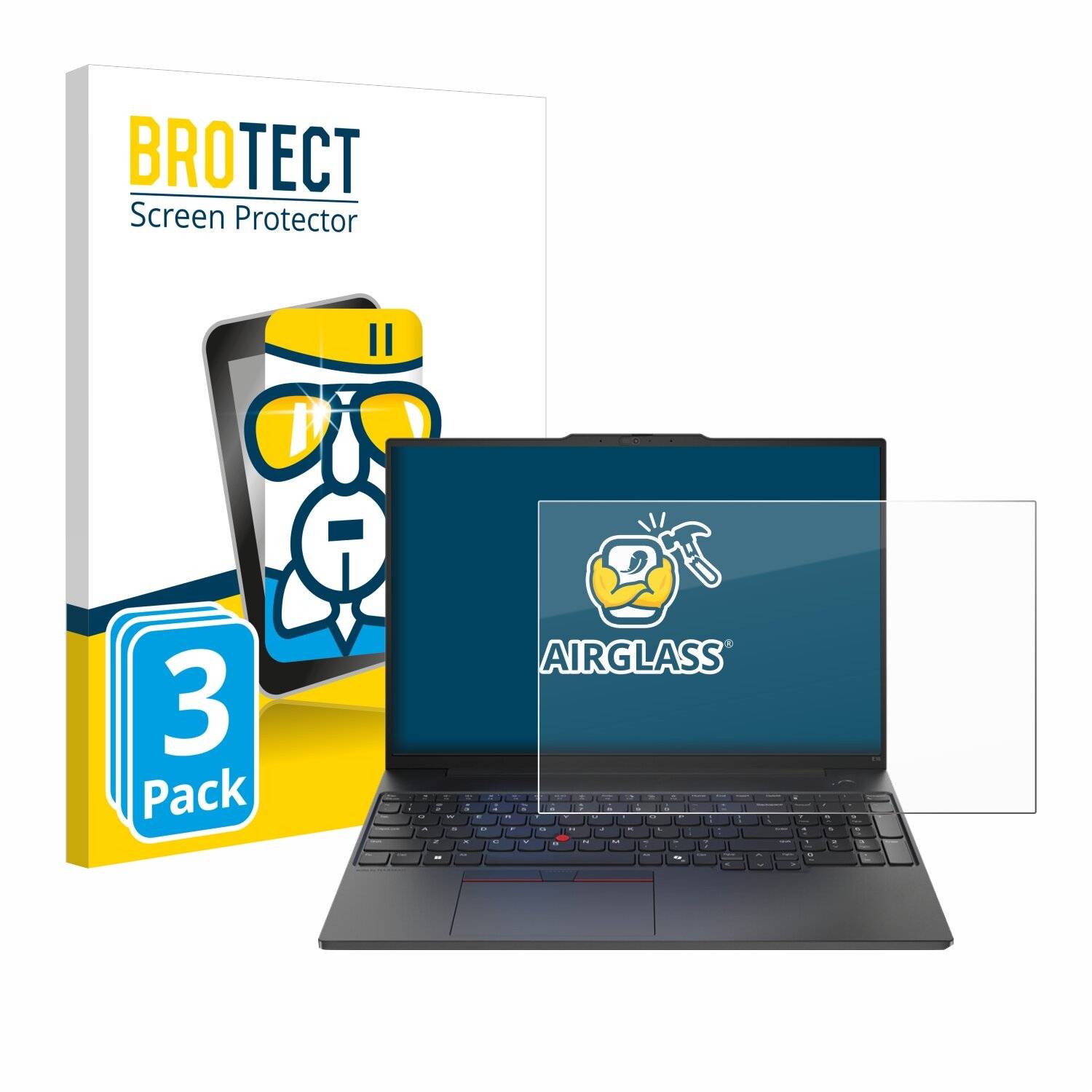3x BROTECT AirGlass Glas Panzer-Folie für Lenovo ThinkPad E16 Gen 2 -