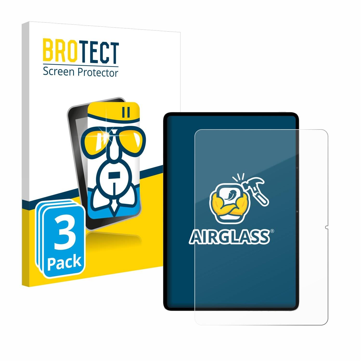 3x BROTECT AirGlass Glas Panzer-Folie für Vivo iQOO Pad2 Pro -