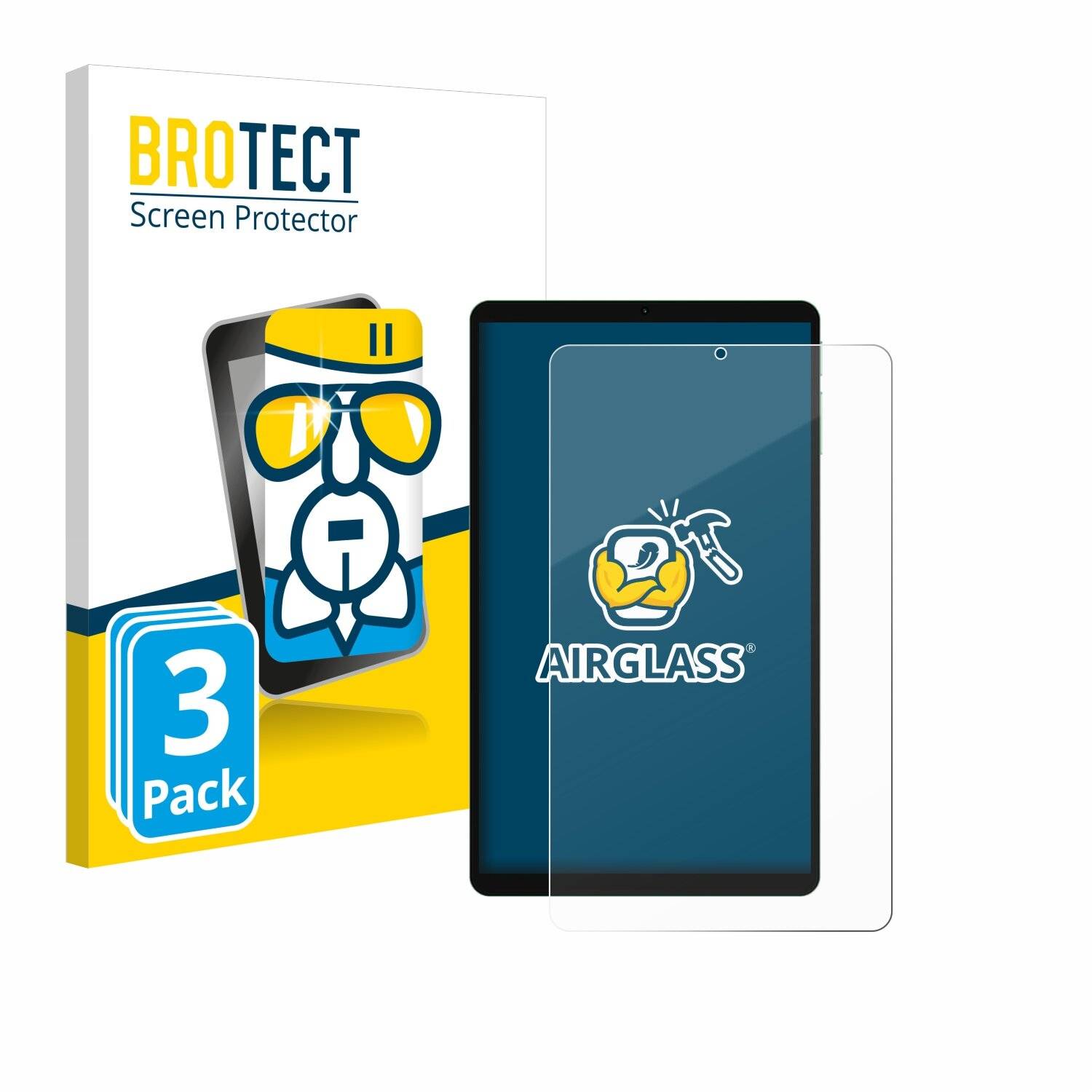 3x BROTECT AirGlass Glas Panzer-Folie für Teclast M50 Mini -