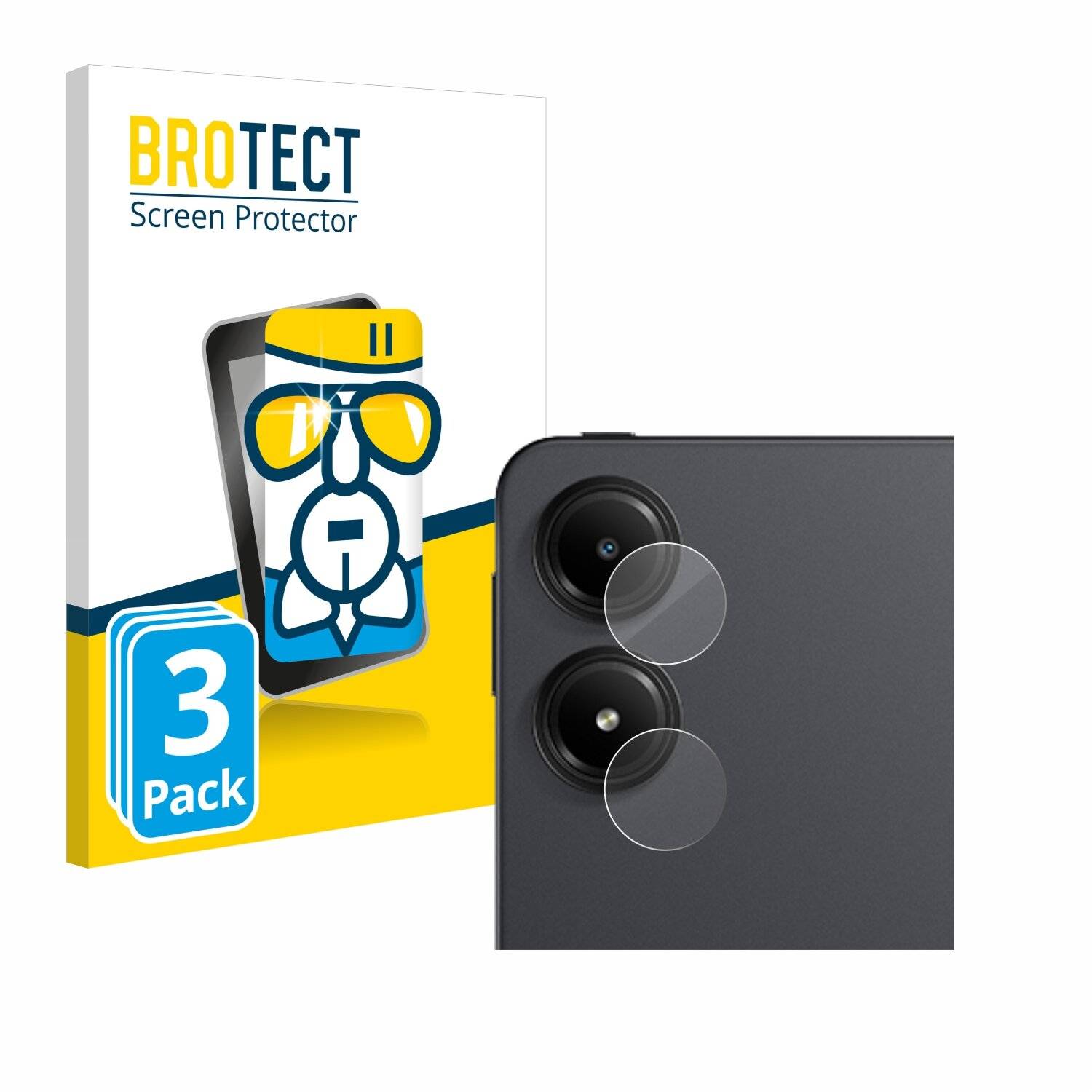 3x BROTECT AirGlass Glas Panzer-Folie für Xiaomi Redmi Pad Pro 5G (NUR Kameraschutz) -