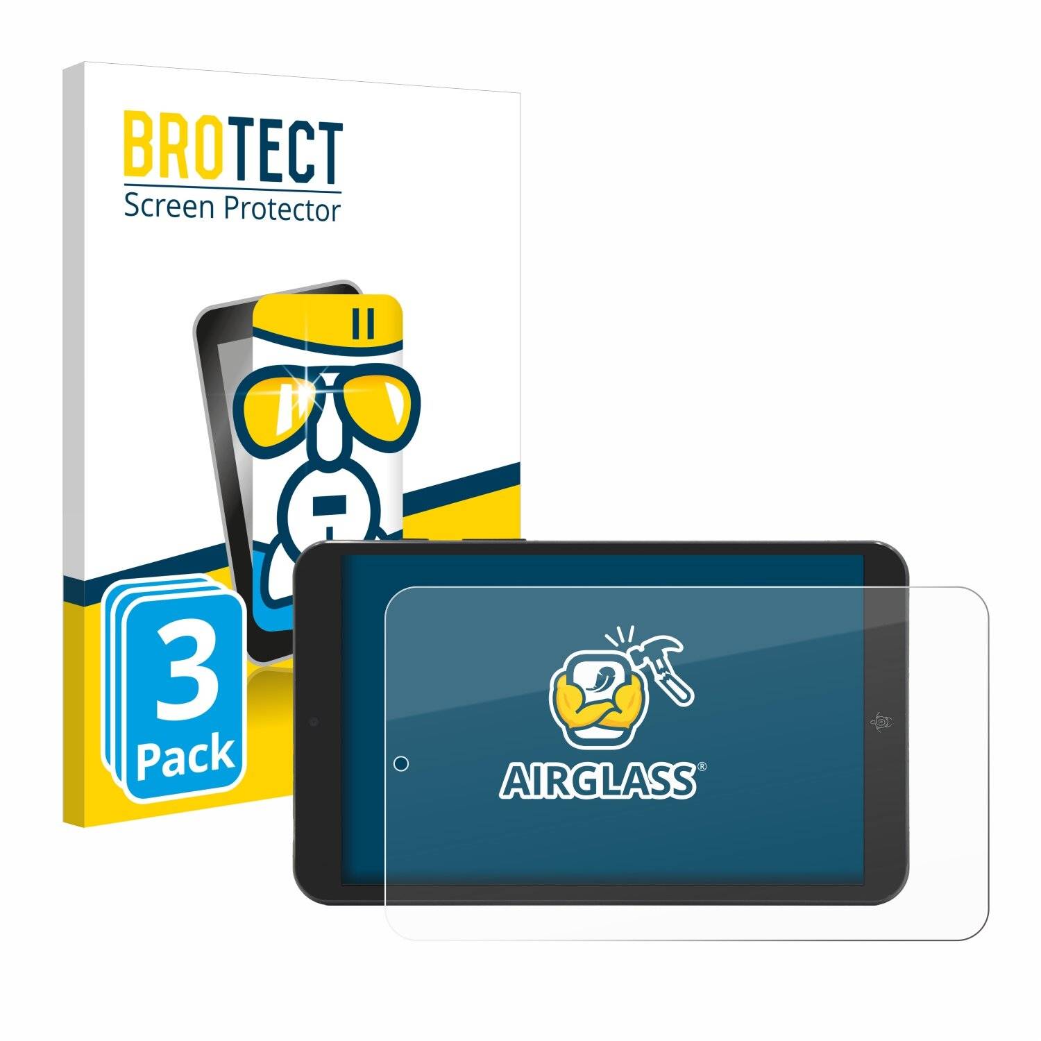 3x BROTECT AirGlass Glas Panzer-Folie für Mediacom SmartPad Iyo 8 -