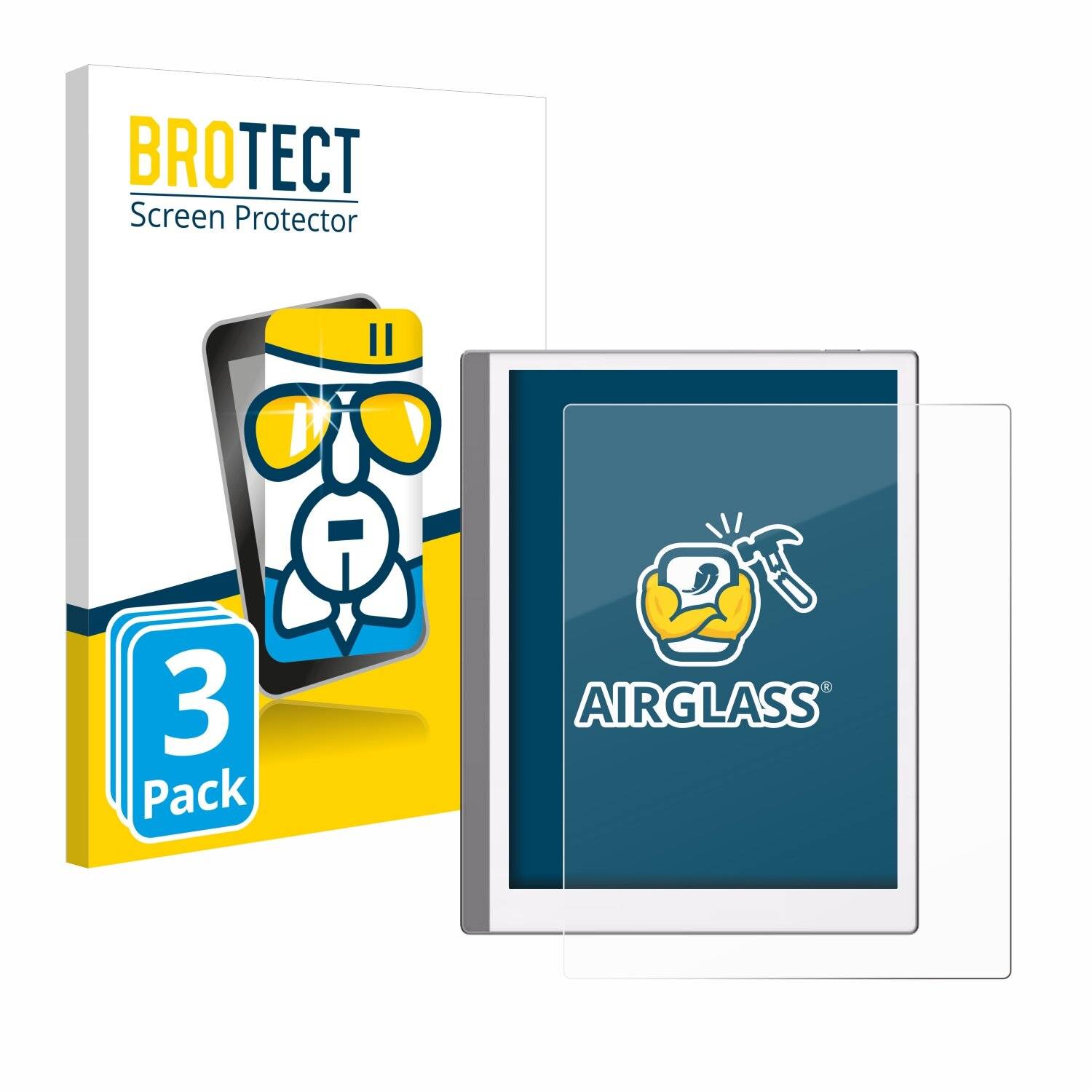 3x BROTECT AirGlass Glas Panzer-Folie für Huion Kamvas Ink EB1010 10.31 -
