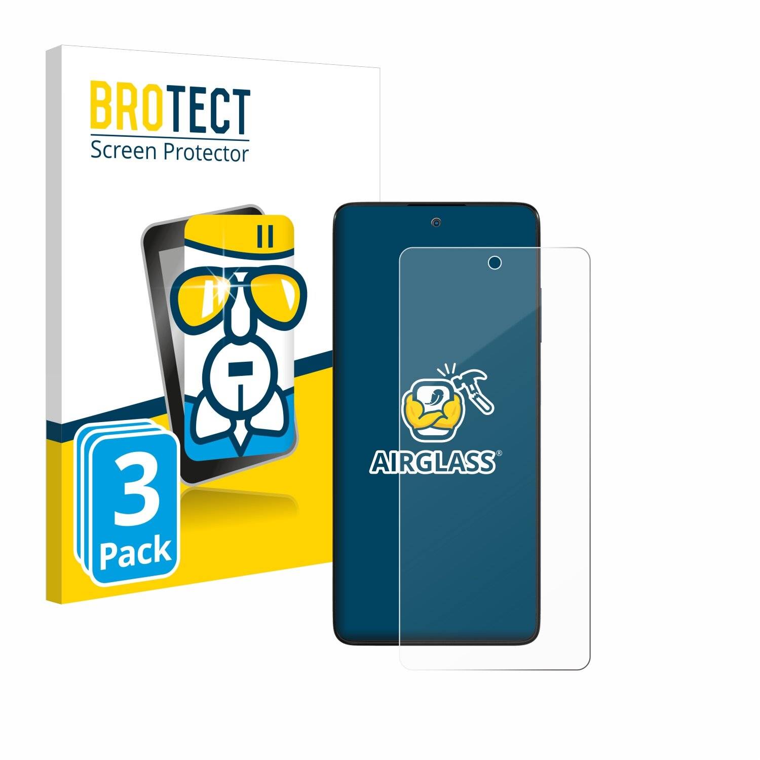 3x BROTECT AirGlass Glas Panzer-Folie für HMD Crest -