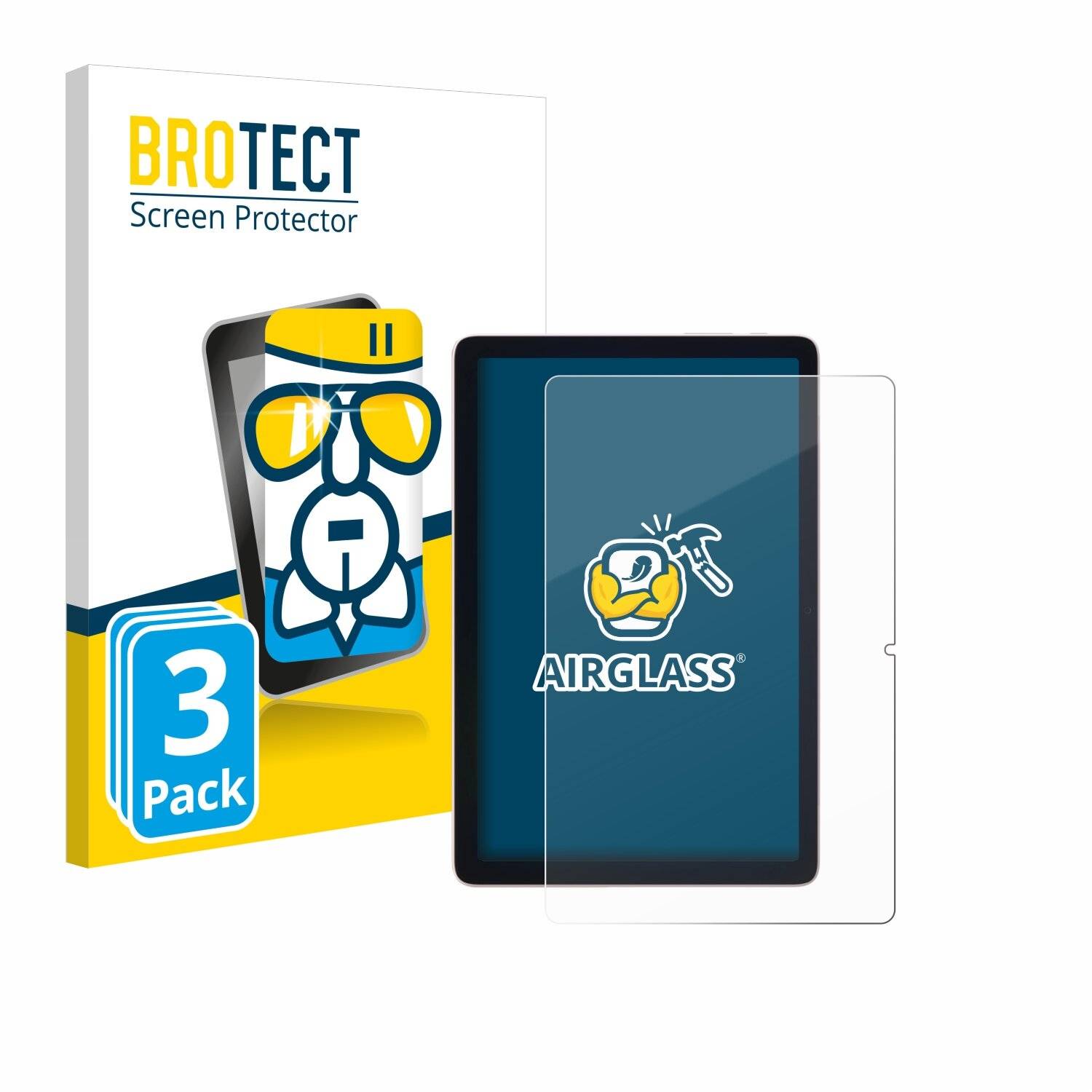 3x BROTECT AirGlass Glas Panzer-Folie für Doogee T10 Pro -