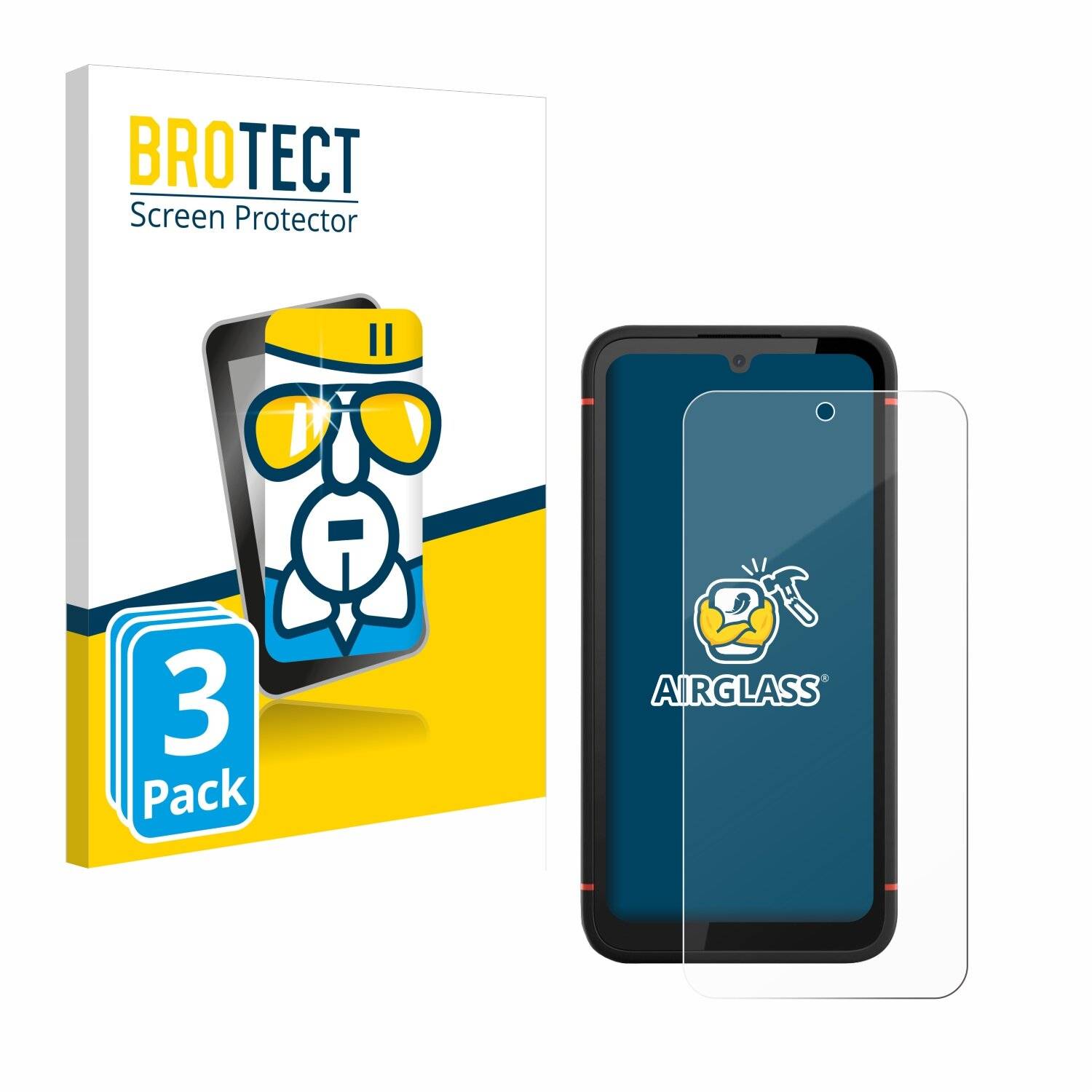 3x BROTECT AirGlass Glas Panzer-Folie für Gigaset GX4 Pro -