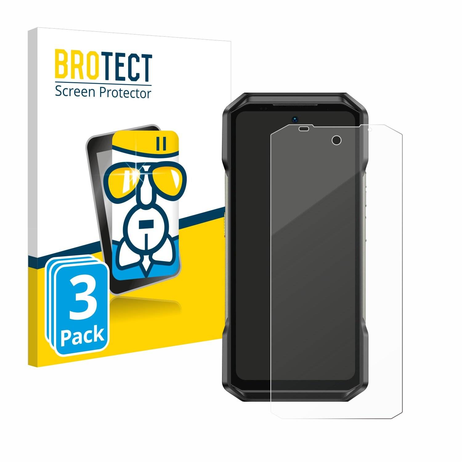 3x BROTECT AirGlass Glas Panzer-Folie für Ulefone Armor 27T Pro -