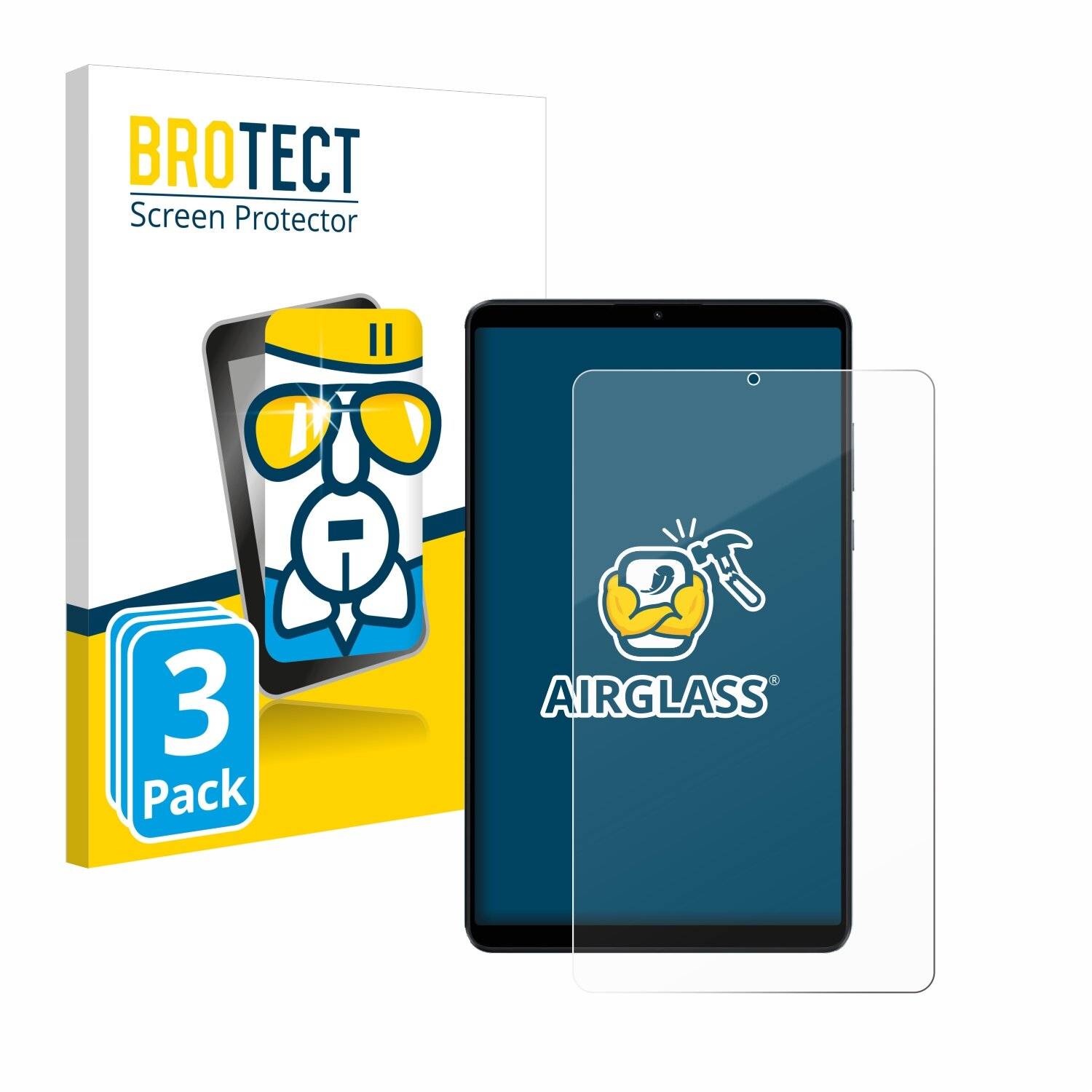 3x BROTECT AirGlass Glas Panzer-Folie für Xiaomi Redmi Pad SE 8.7 4G -