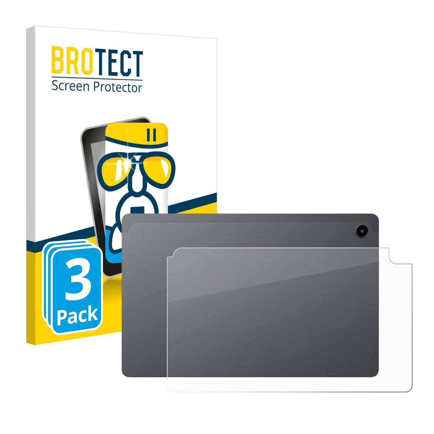 3x BROTECT AirGlass Glas Panzer-Folie für Alldocube iPlay 60 Mini Pro (Rückseite) -