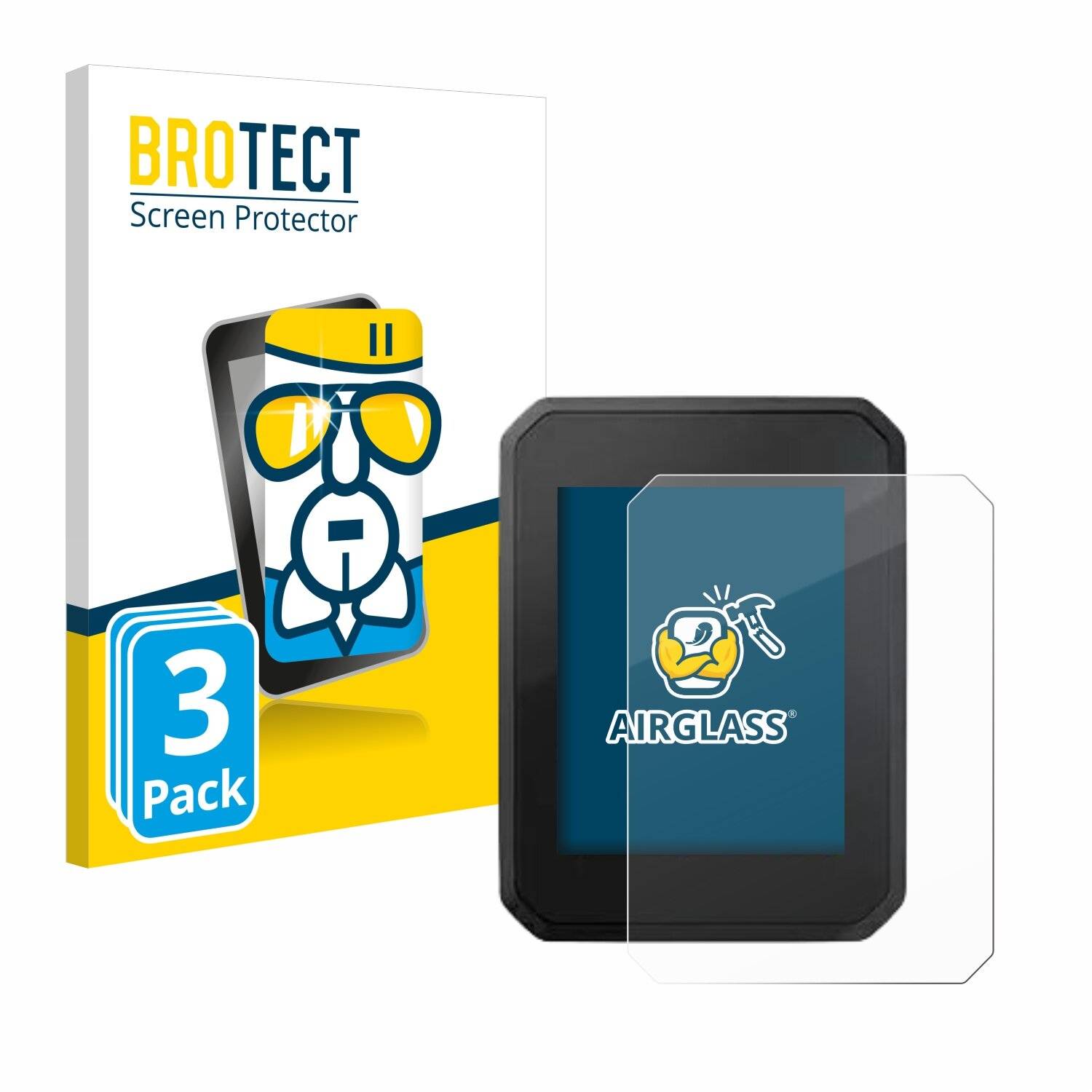 3x BROTECT AirGlass Glas Panzer-Folie für FIT Display Compact 2.0 -