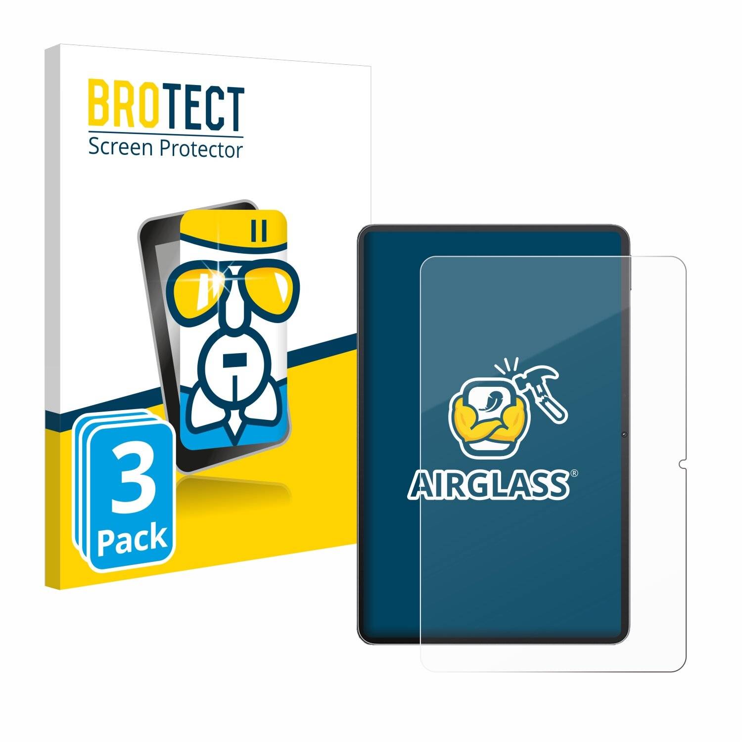 3x BROTECT AirGlass Glas Panzer-Folie für Nubia Red Magic gaming tablet pro -
