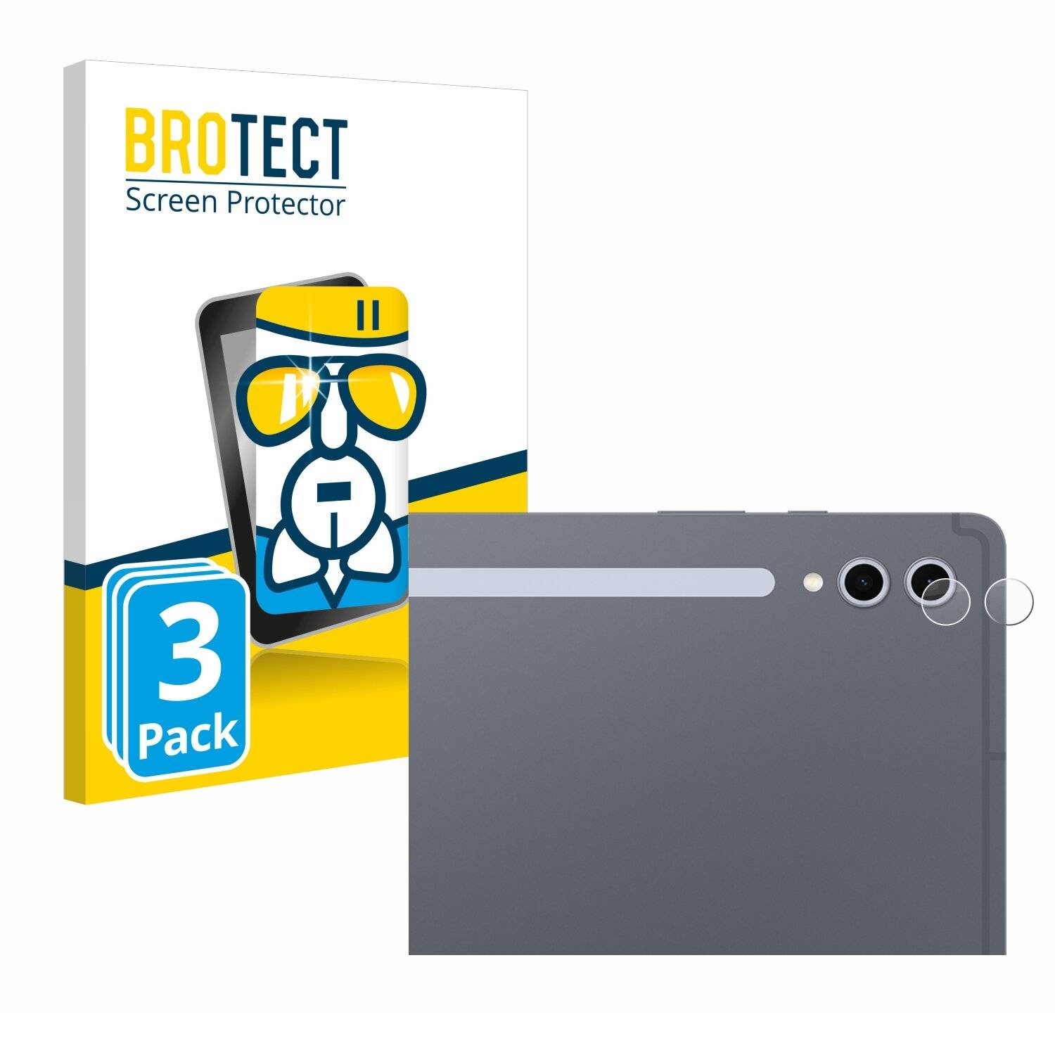 3x BROTECT AirGlass Glas Panzer-Folie für Samsung Galaxy Tab S10 Ultra 5G (NUR Kameraschutz)