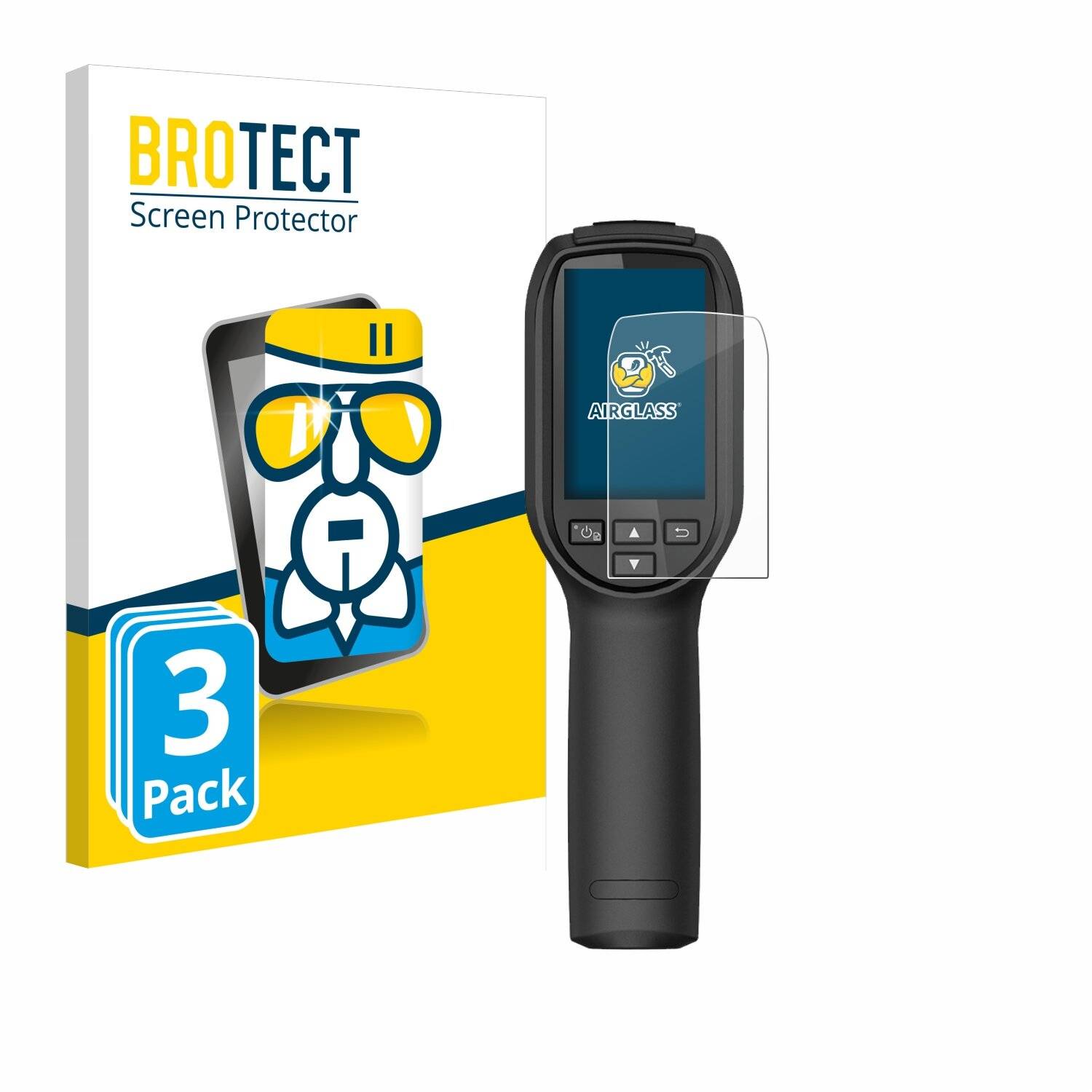 3x BROTECT AirGlass Glas Panzer-Folie für Hikmicro Eco / V -