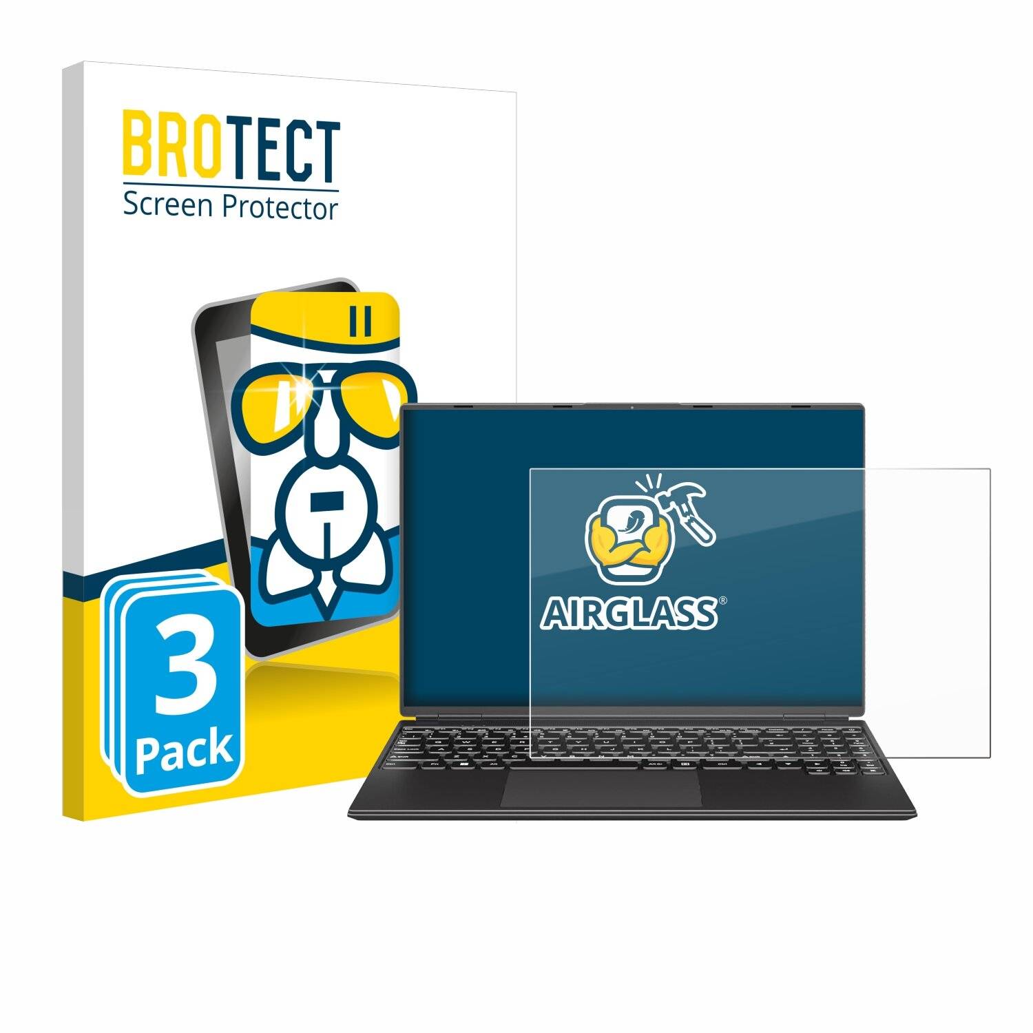 3x BROTECT AirGlass Glas Panzer-Folie für Notodd N600 16 -