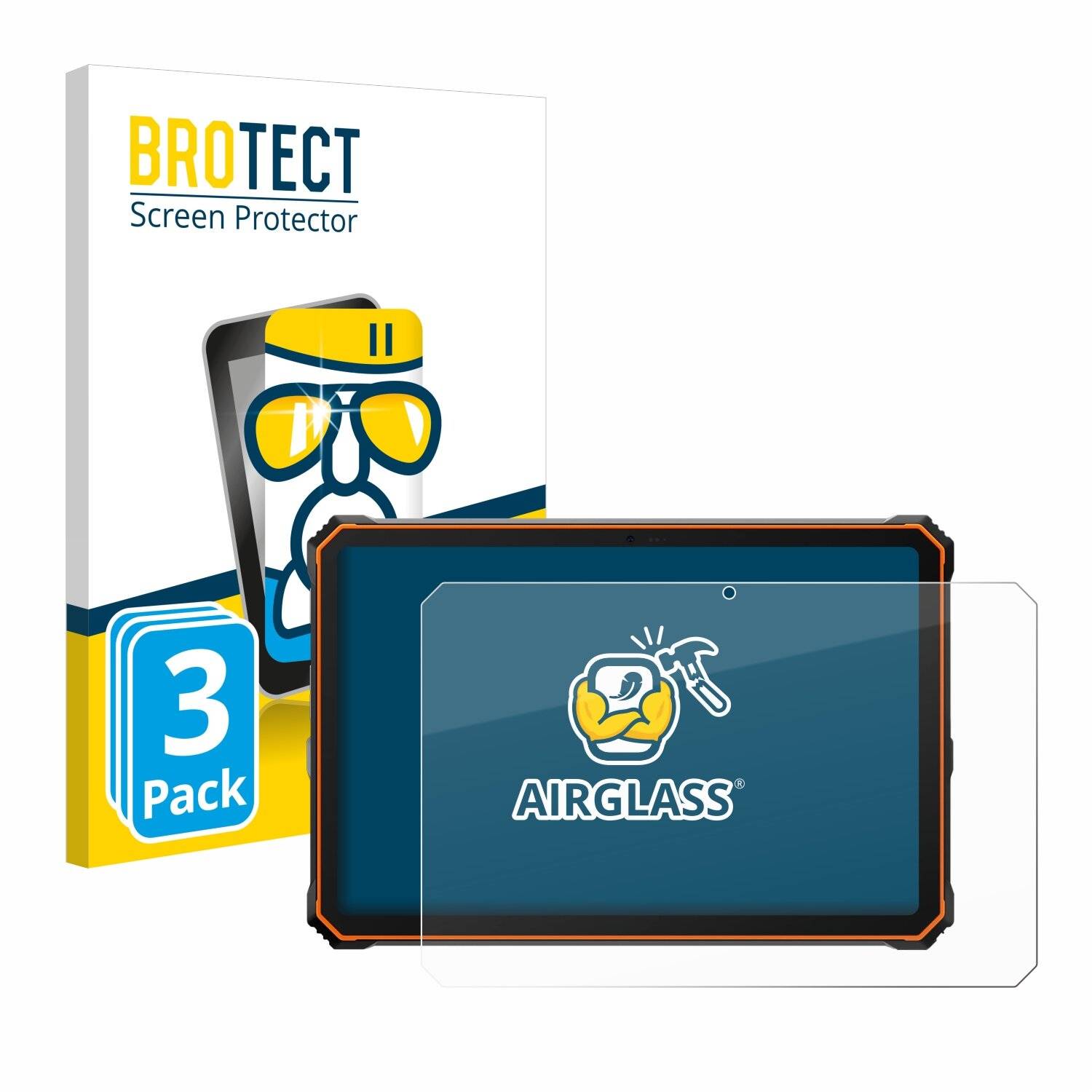3x BROTECT AirGlass Glas Panzer-Folie für Blackview Active 10 Pro 10.95 -