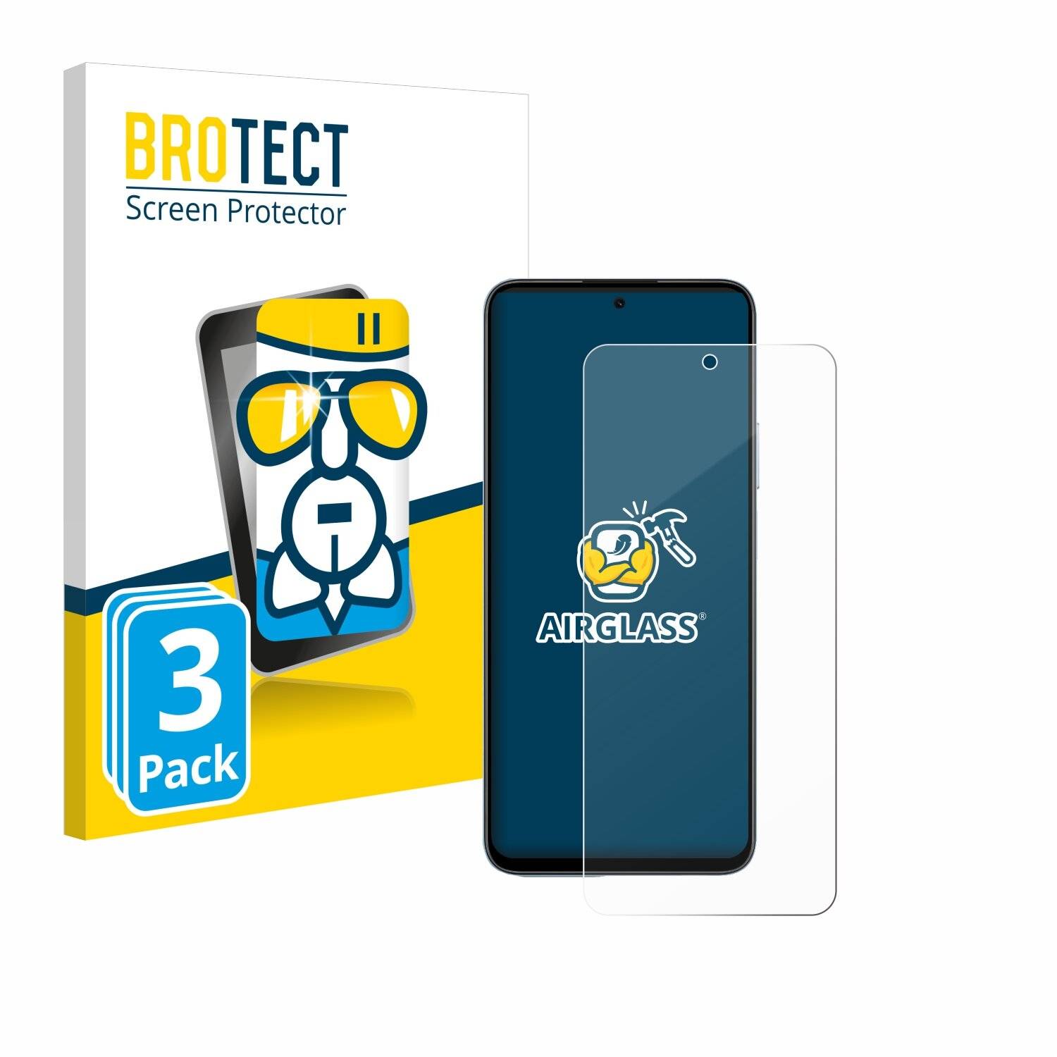3x BROTECT AirGlass Glas Panzer-Folie für Honor Play 9T -