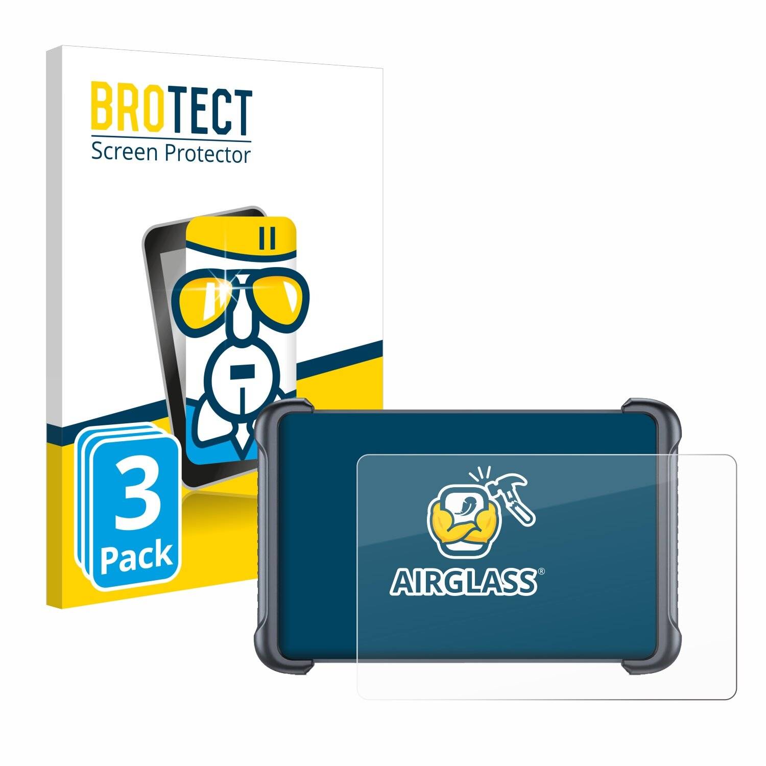 3x BROTECT AirGlass Glas Panzer-Folie für Thinkcar Thinkscan 689BT -