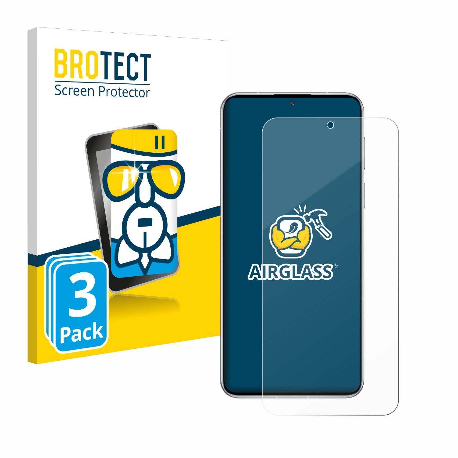 3x BROTECT AirGlass Glas Panzer-Folie für Huawei Mate 70 -