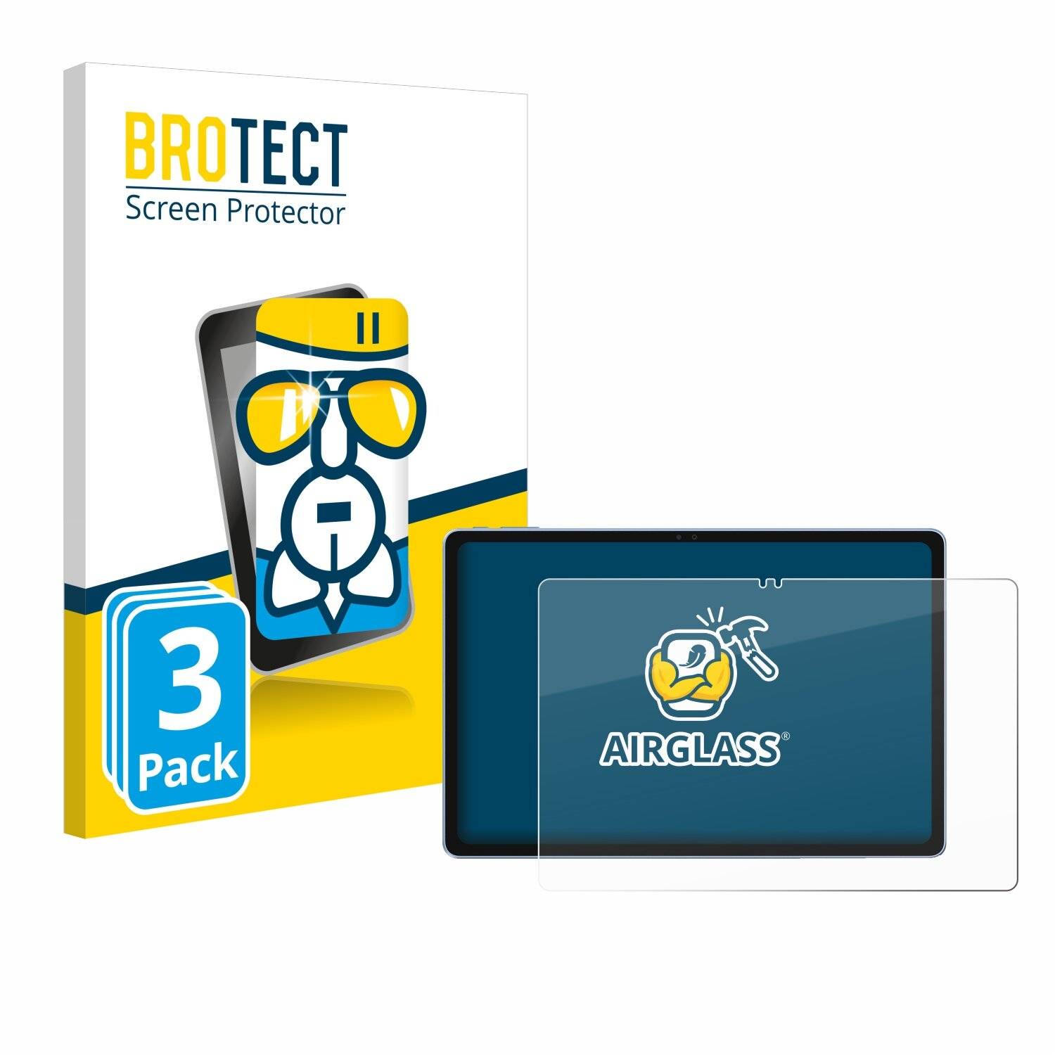 3x BROTECT AirGlass Glas Panzer-Folie für Alldocube iPlay 60 Pro 11 -