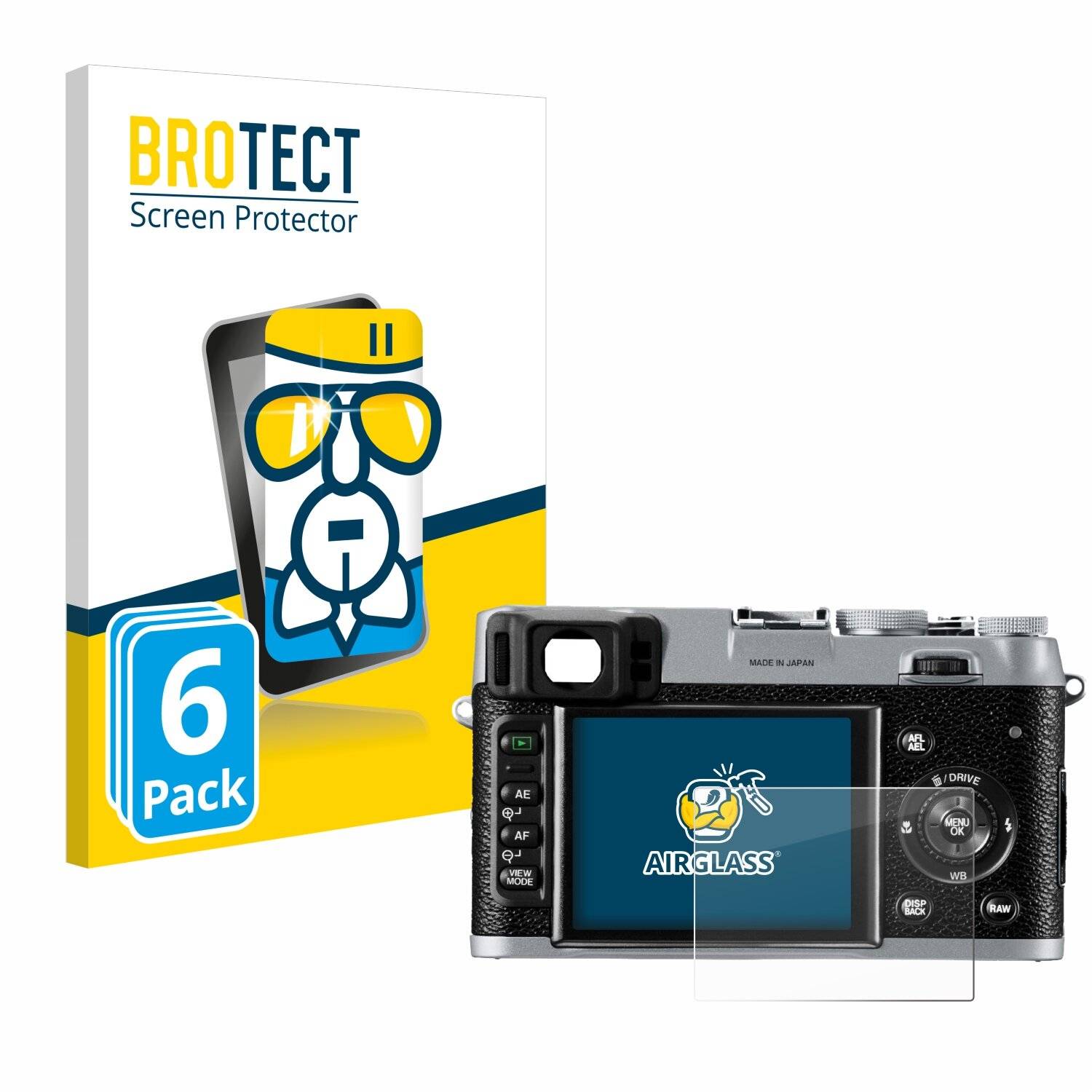 6x BROTECT AirGlass Glas Panzer-Folie für Fujifilm FinePix X100 -