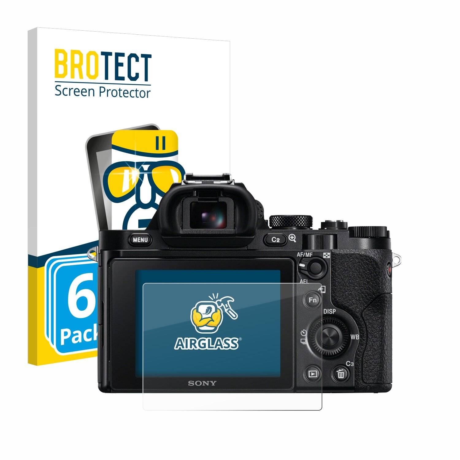 6x BROTECT AirGlass Glas Panzer-Folie für Sony Alpha 7 (ILCE-7) -