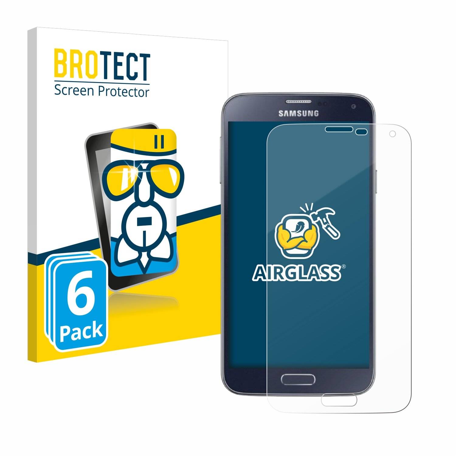 6x BROTECT AirGlass Glas Panzer-Folie für Samsung Galaxy S5 Neo -