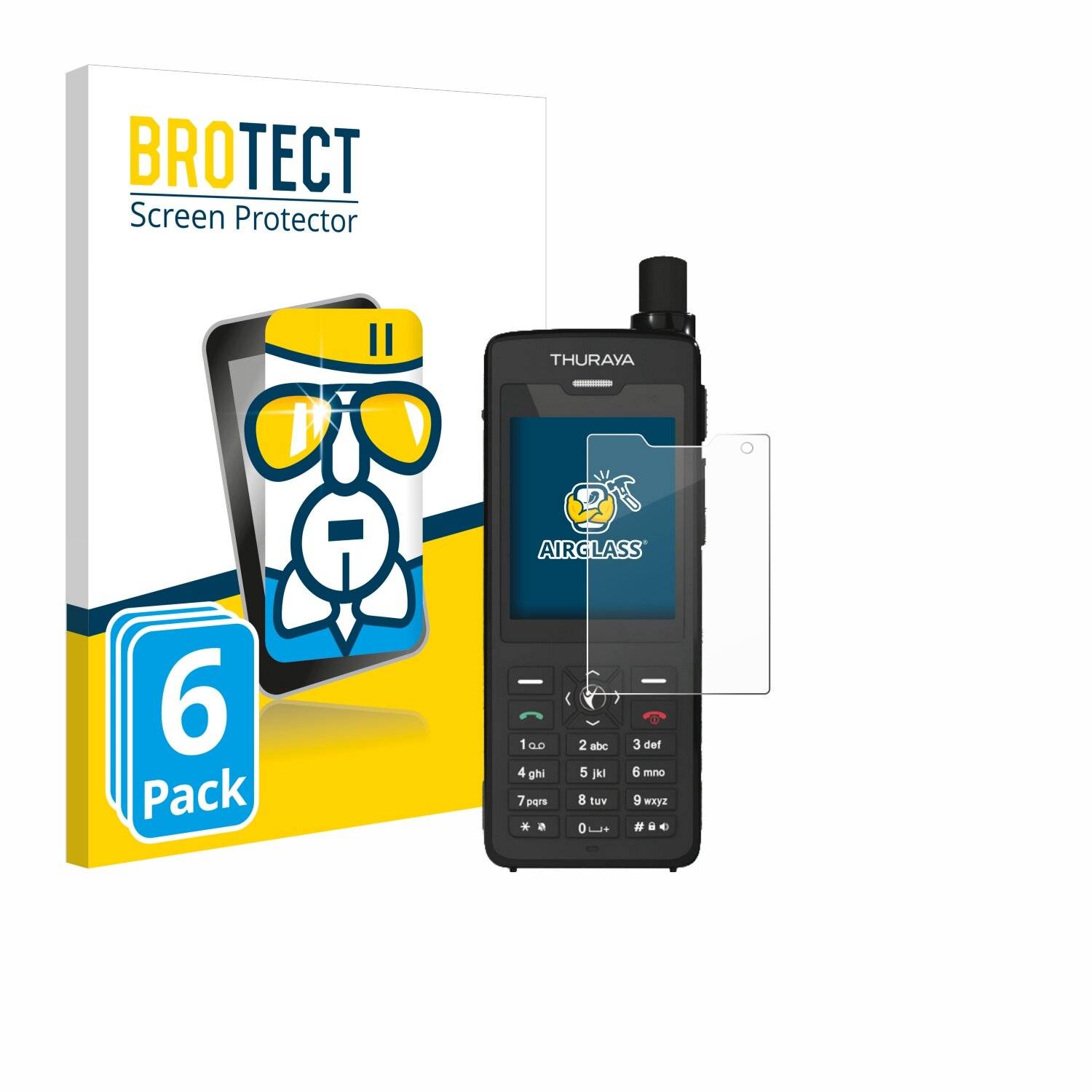 6x BROTECT AirGlass Glas Panzer-Folie für Thuraya XT-Pro Dual (2016/2017) -