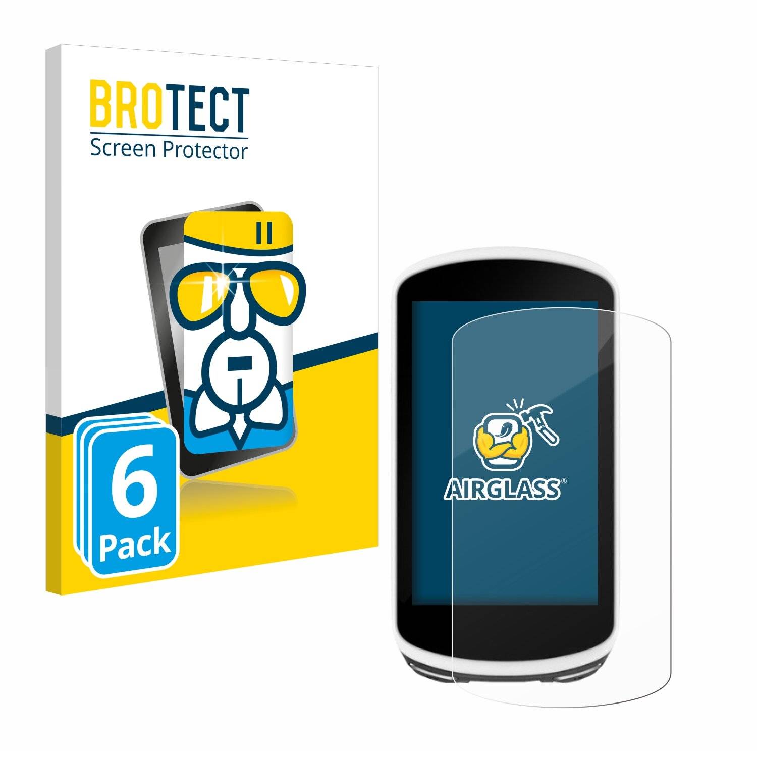 6x BROTECT AirGlass Glas Panzer-Folie für Garmin Edge 1030 -