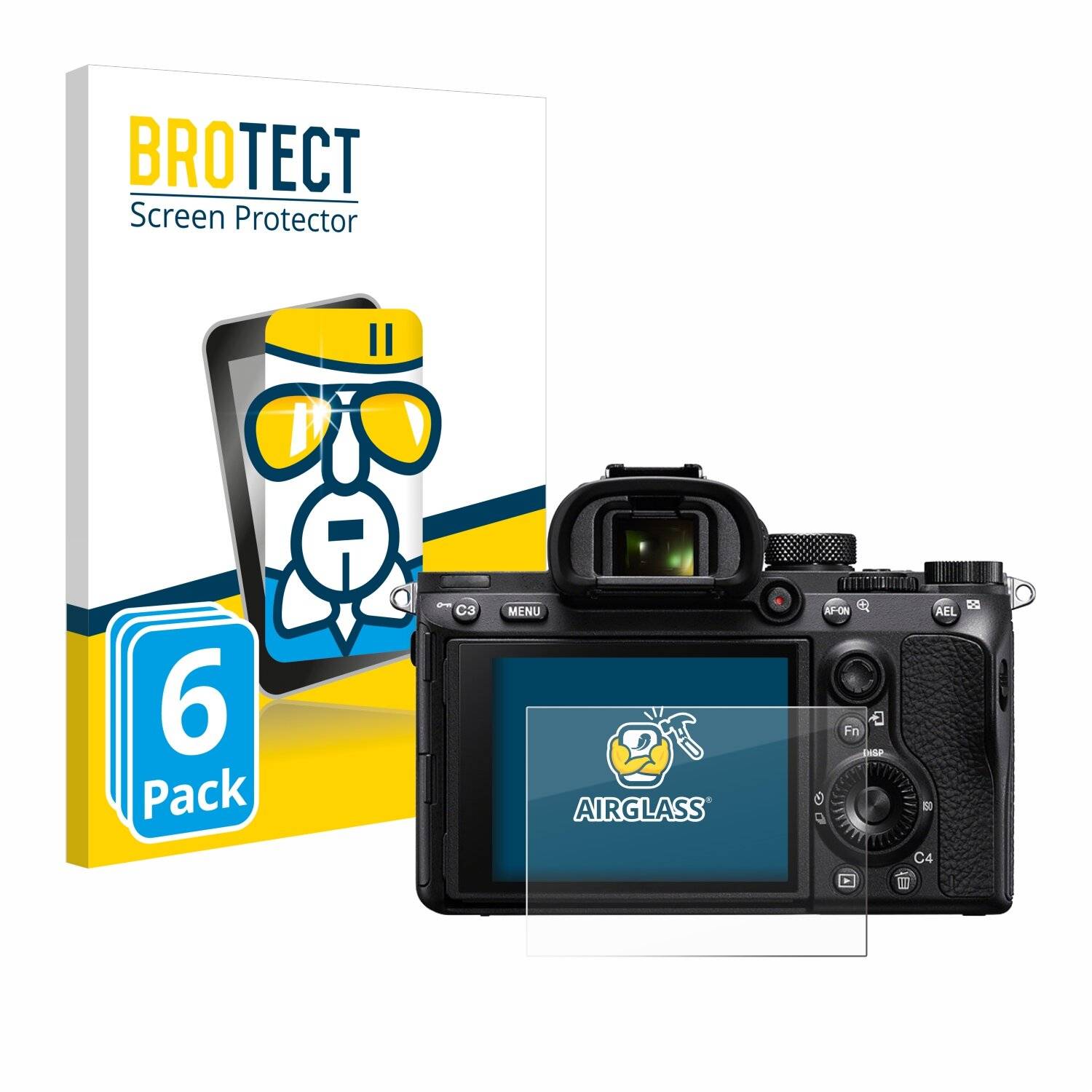 6x BROTECT AirGlass Glas Panzer-Folie für Sony Alpha 7 III (ILCE-7M3) -