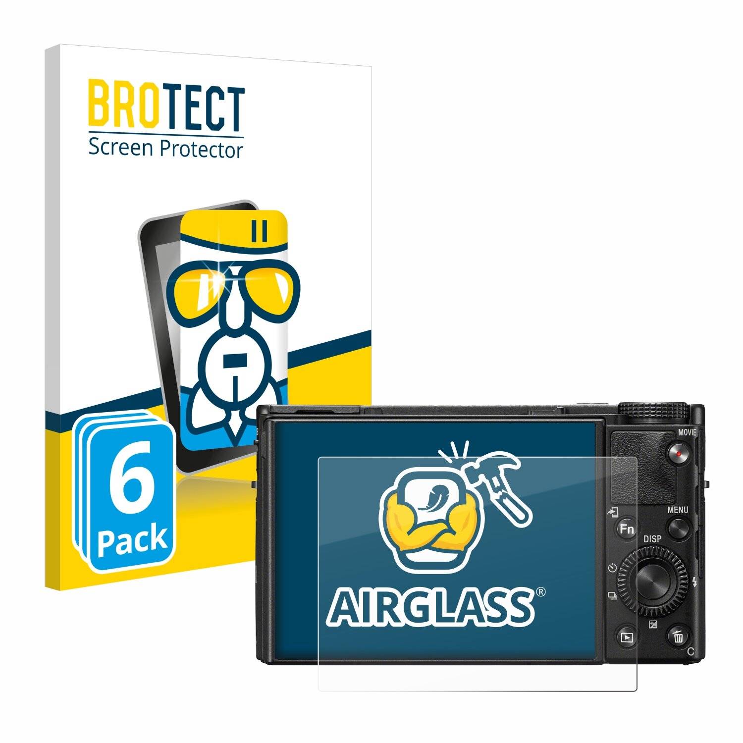 6x BROTECT AirGlass Glas Panzer-Folie für Sony Cyber-Shot DSC-RX100 VII -