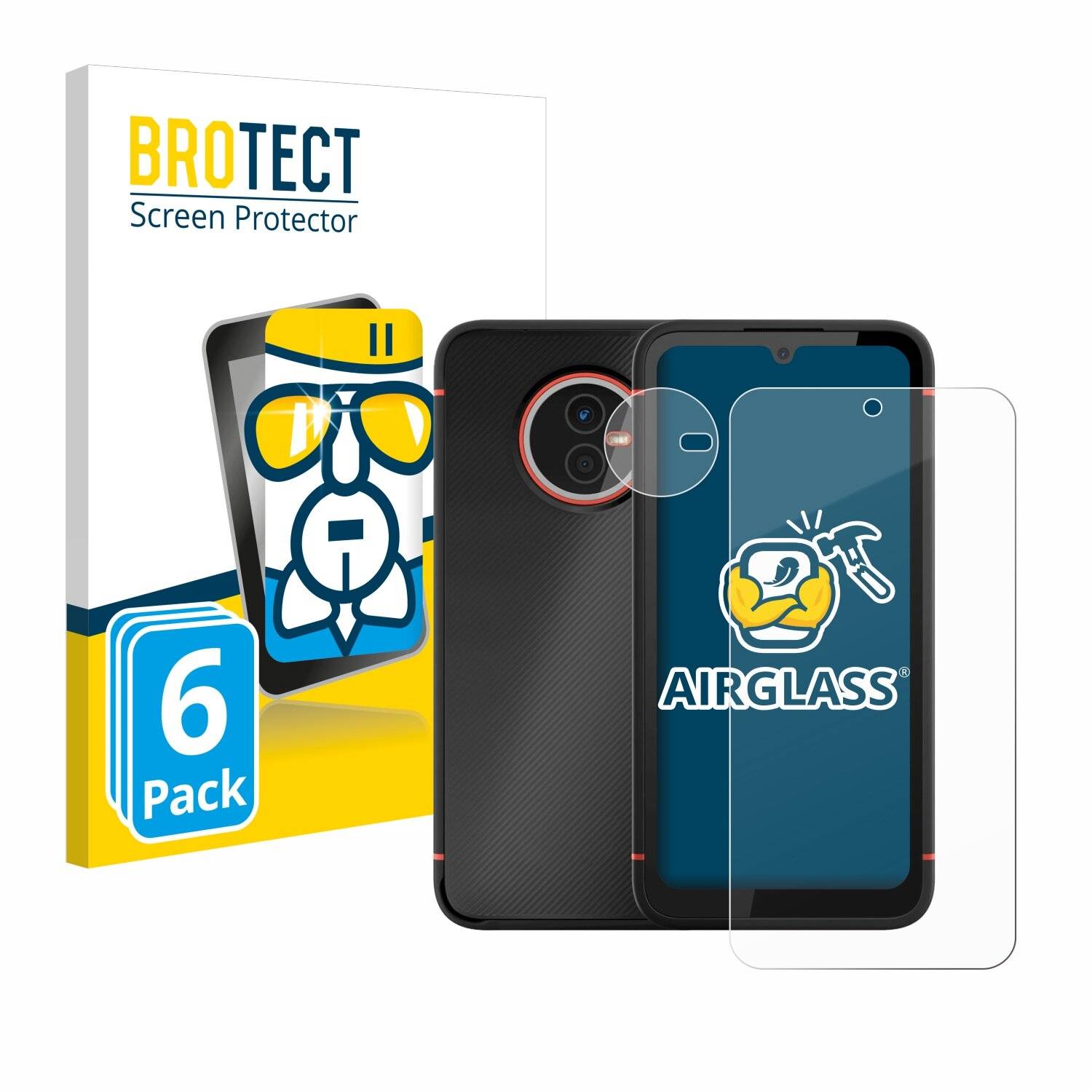 6x BROTECT AirGlass Glas Panzer-Folie für Gigaset GX4 (Display+Kamera) -