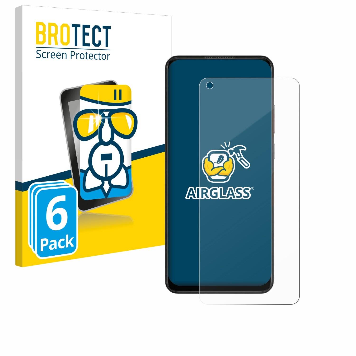 6x BROTECT AirGlass Glas Panzer-Folie für Oppo A78 4G -