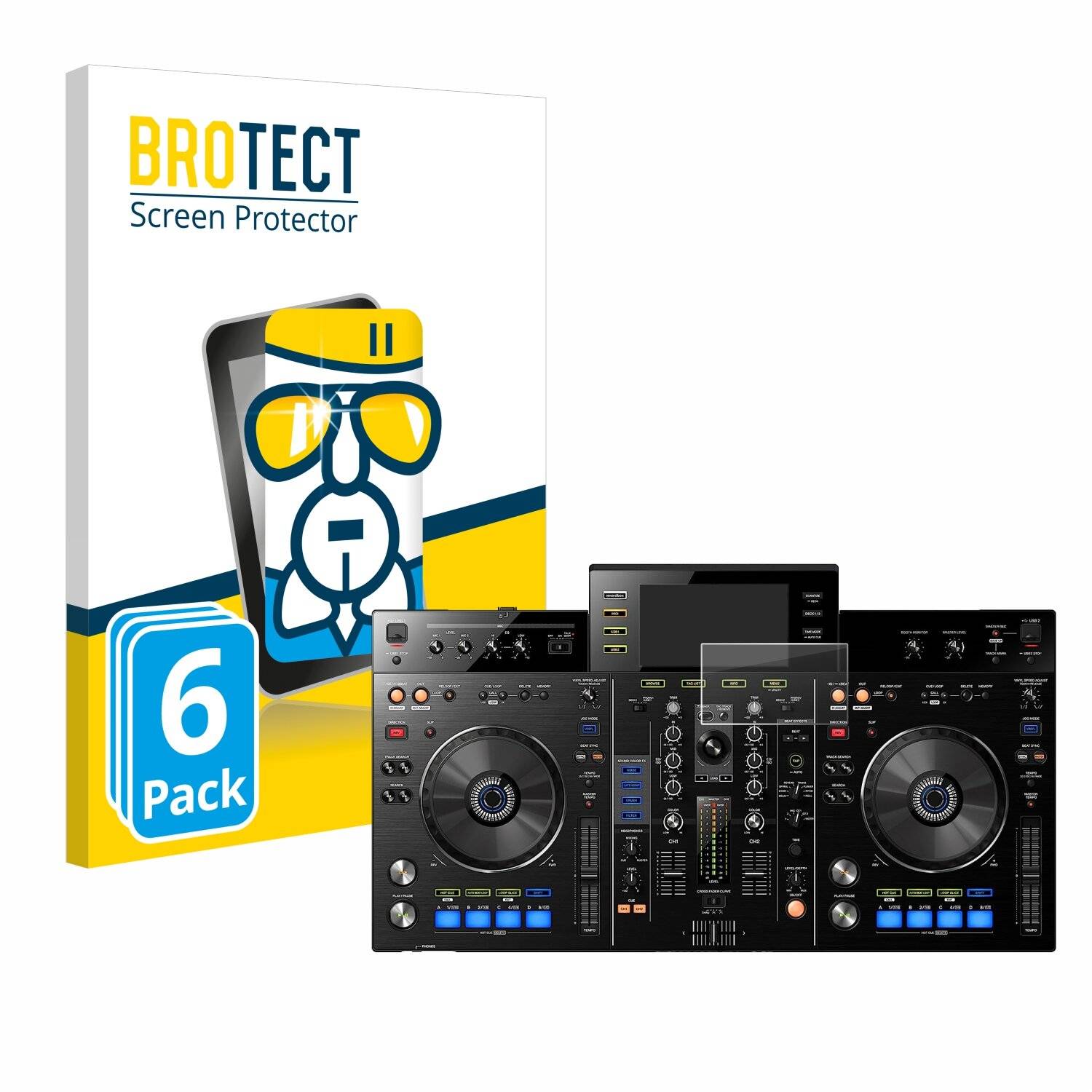 6x BROTECT AirGlass Glas Panzer-Folie für Pioneer XDJ-RX -