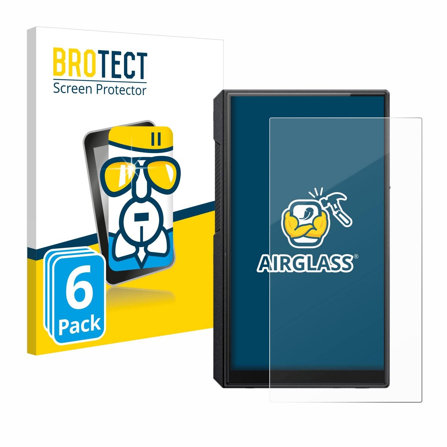 6x BROTECT AirGlass Glas Panzer-Folie für FiiO M11s -