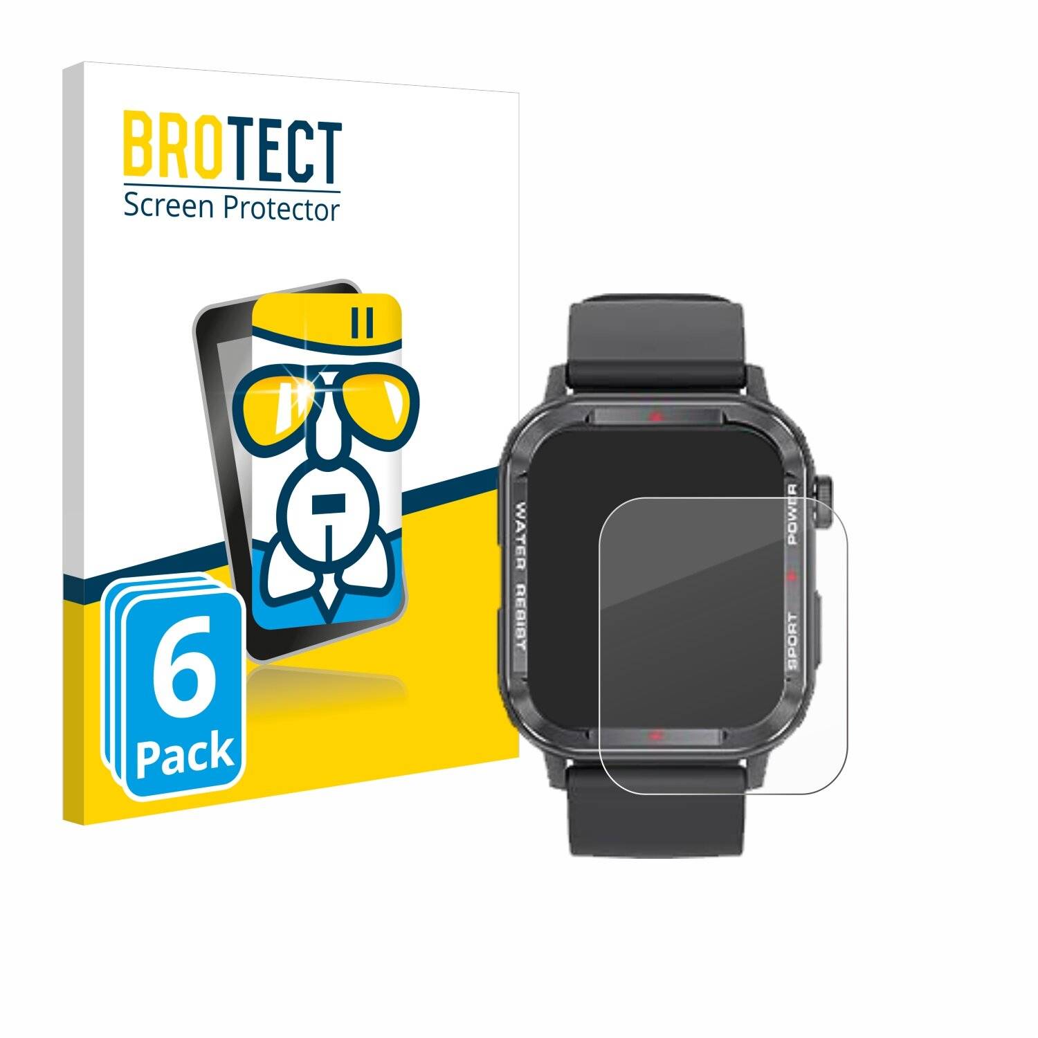 6x BROTECT AirGlass Glas Panzer-Folie für LIGE DF0468A-DE-ZRX -