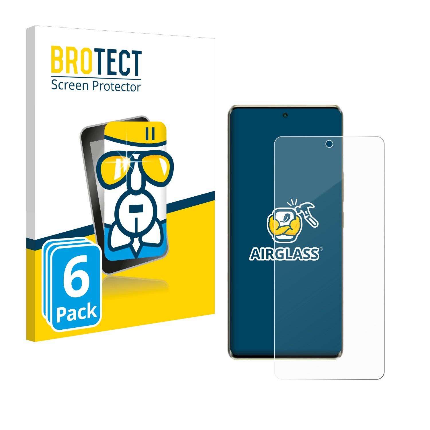 6x BROTECT AirGlass Glas Panzer-Folie für Infinix Zero 30 -