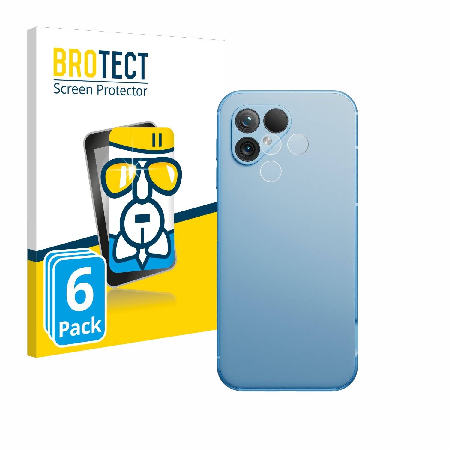 6x BROTECT AirGlass Glas Panzer-Folie für Fairphone 5 (NUR Kameraschutz) -