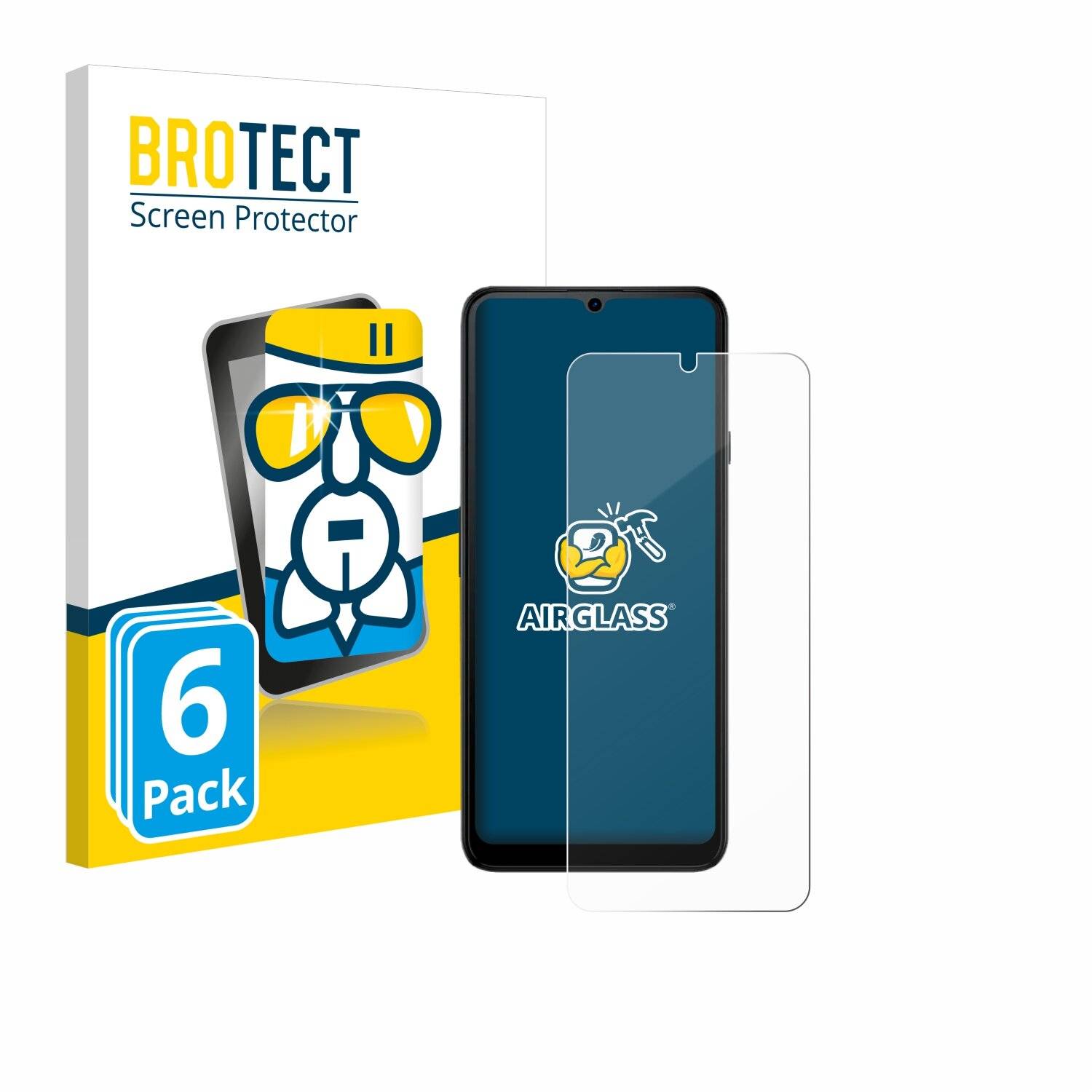 6x BROTECT AirGlass Glas Panzer-Folie für Cubot Note 40 -