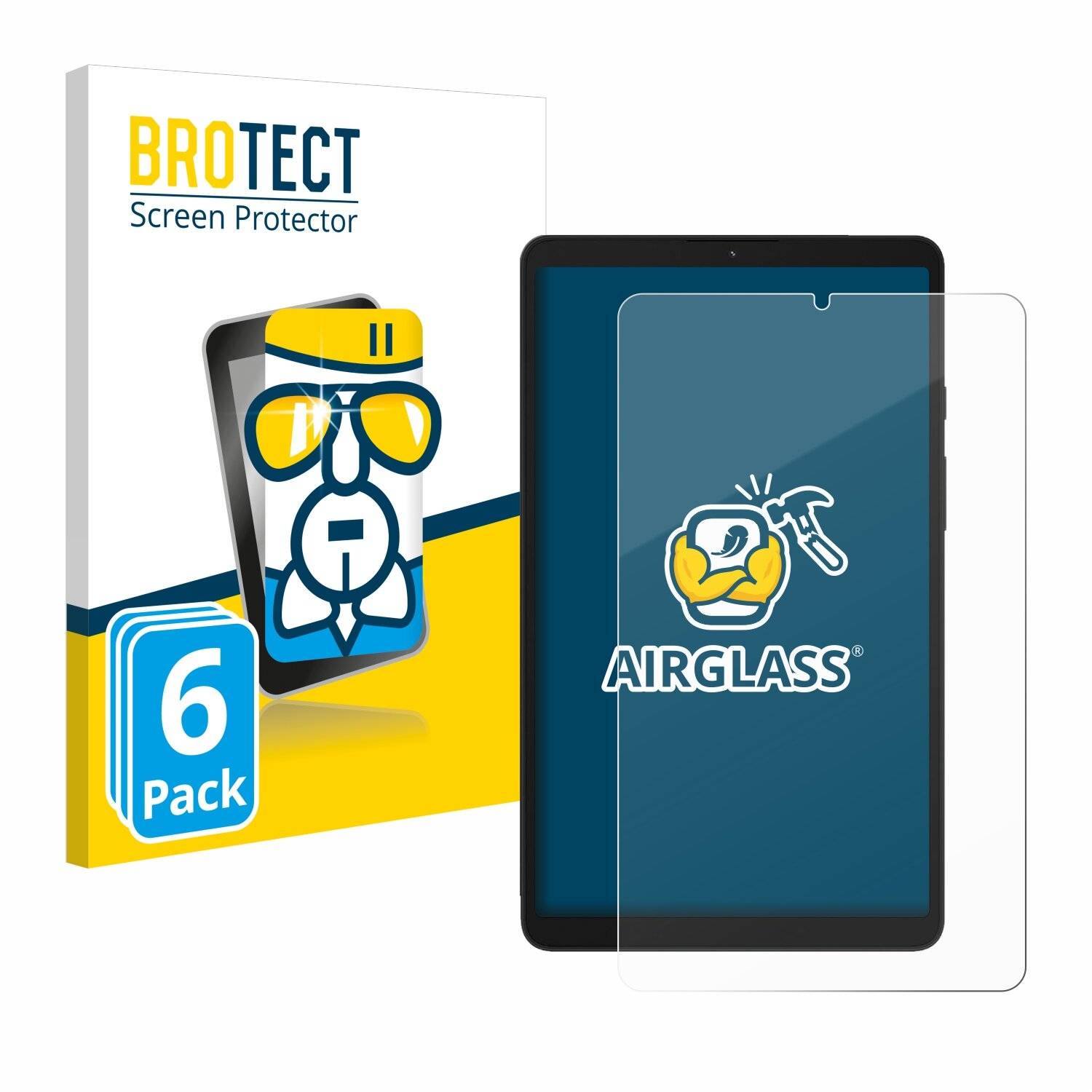6x BROTECT AirGlass Glas Panzer-Folie für Samsung Galaxy Tab A9 LTE -