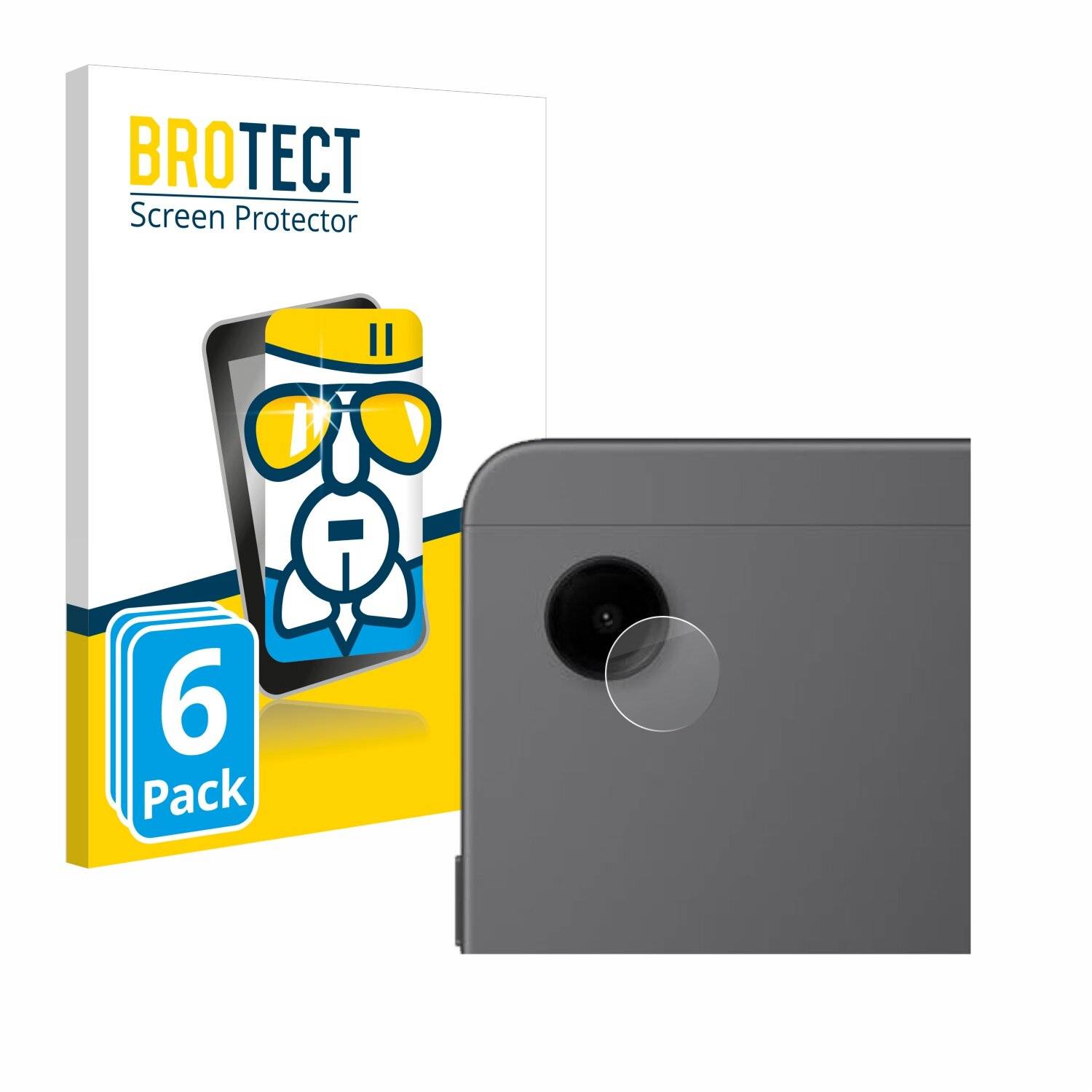 6x BROTECT AirGlass Glas Panzer-Folie für Samsung Galaxy Tab A9 LTE (NUR Kameraschutz) -