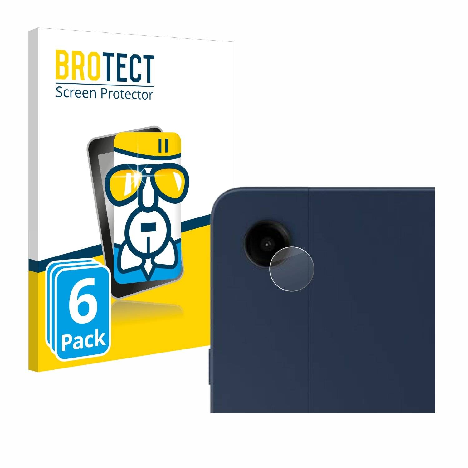 6x BROTECT AirGlass Glas Panzer-Folie für Samsung Galaxy Tab A9 Plus WiFi (NUR Kameraschutz)