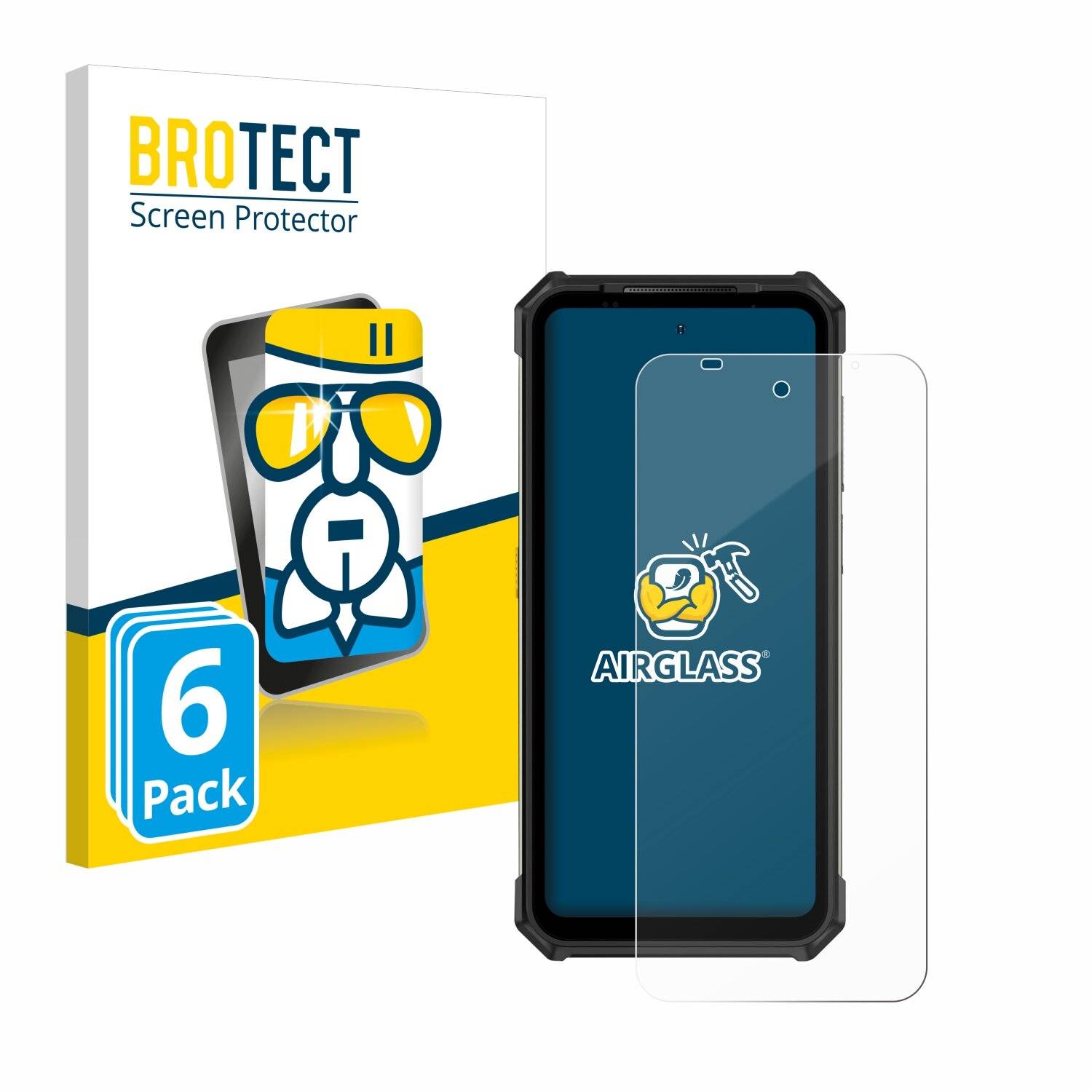 6x BROTECT AirGlass Glas Panzer-Folie für Ulefone Armor 24 -