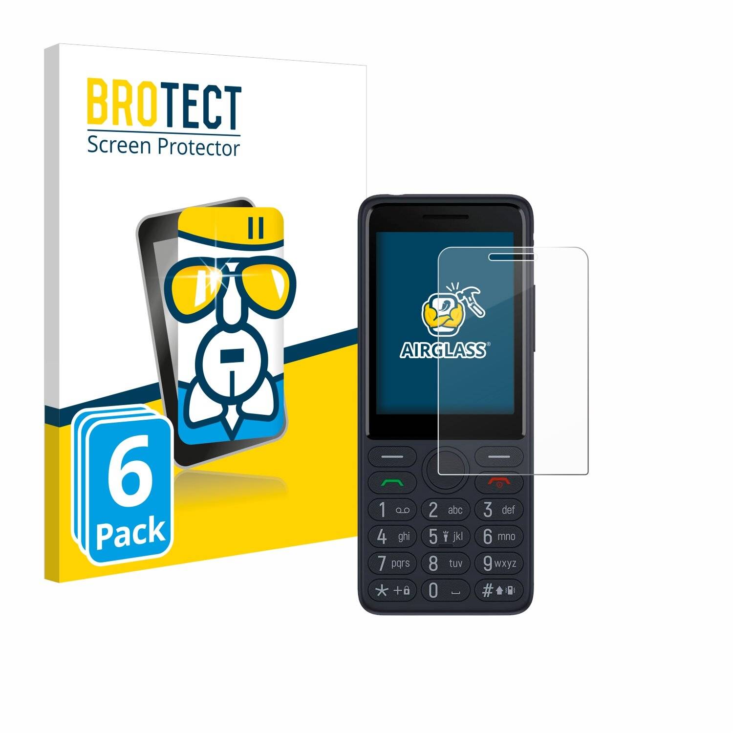 6x BROTECT AirGlass Glas Panzer-Folie für TCL Onetouch 4022s -