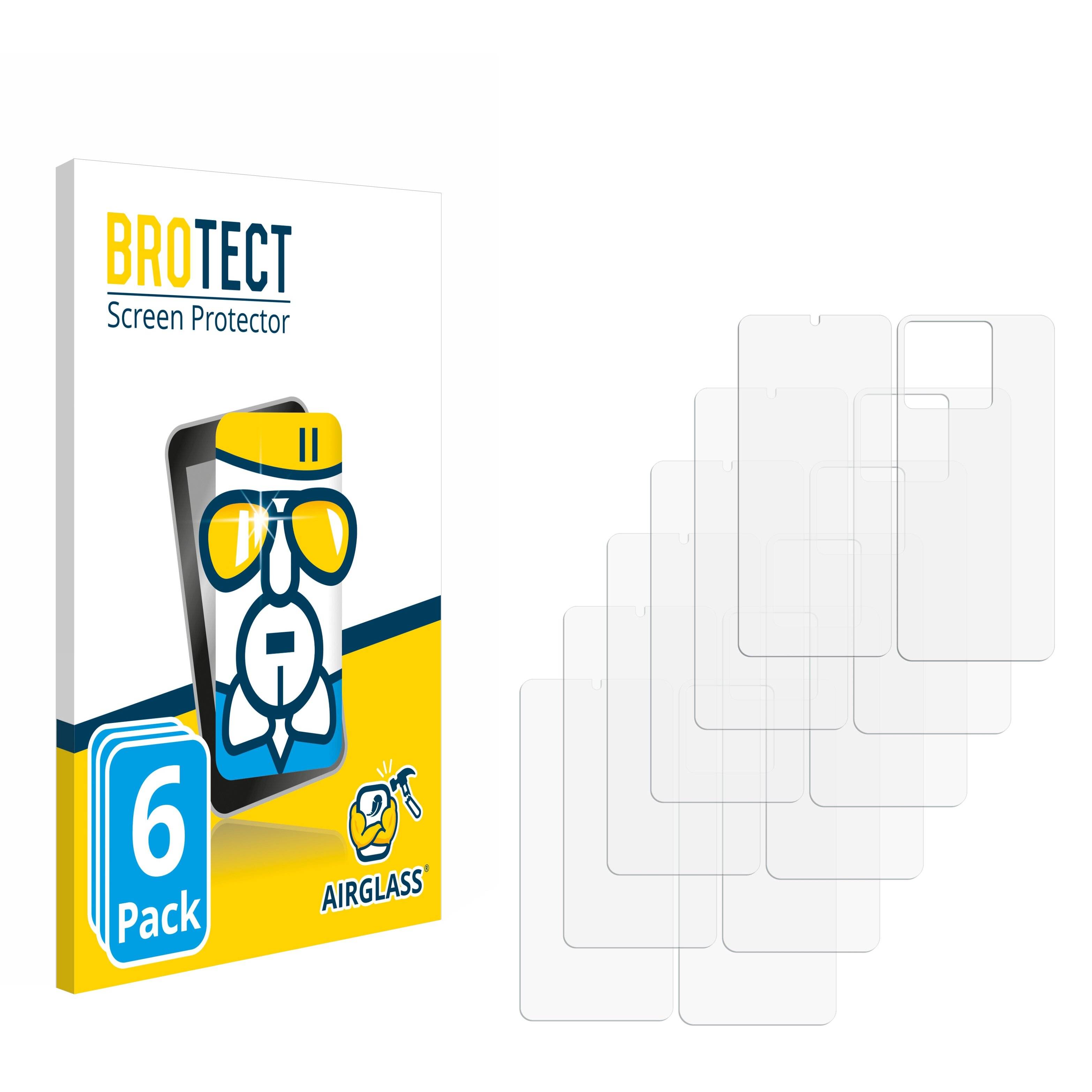 6x BROTECT AirGlass Glas Panzer-Folie für ZTE Blade V50 Vita (Display+Rückseite) -